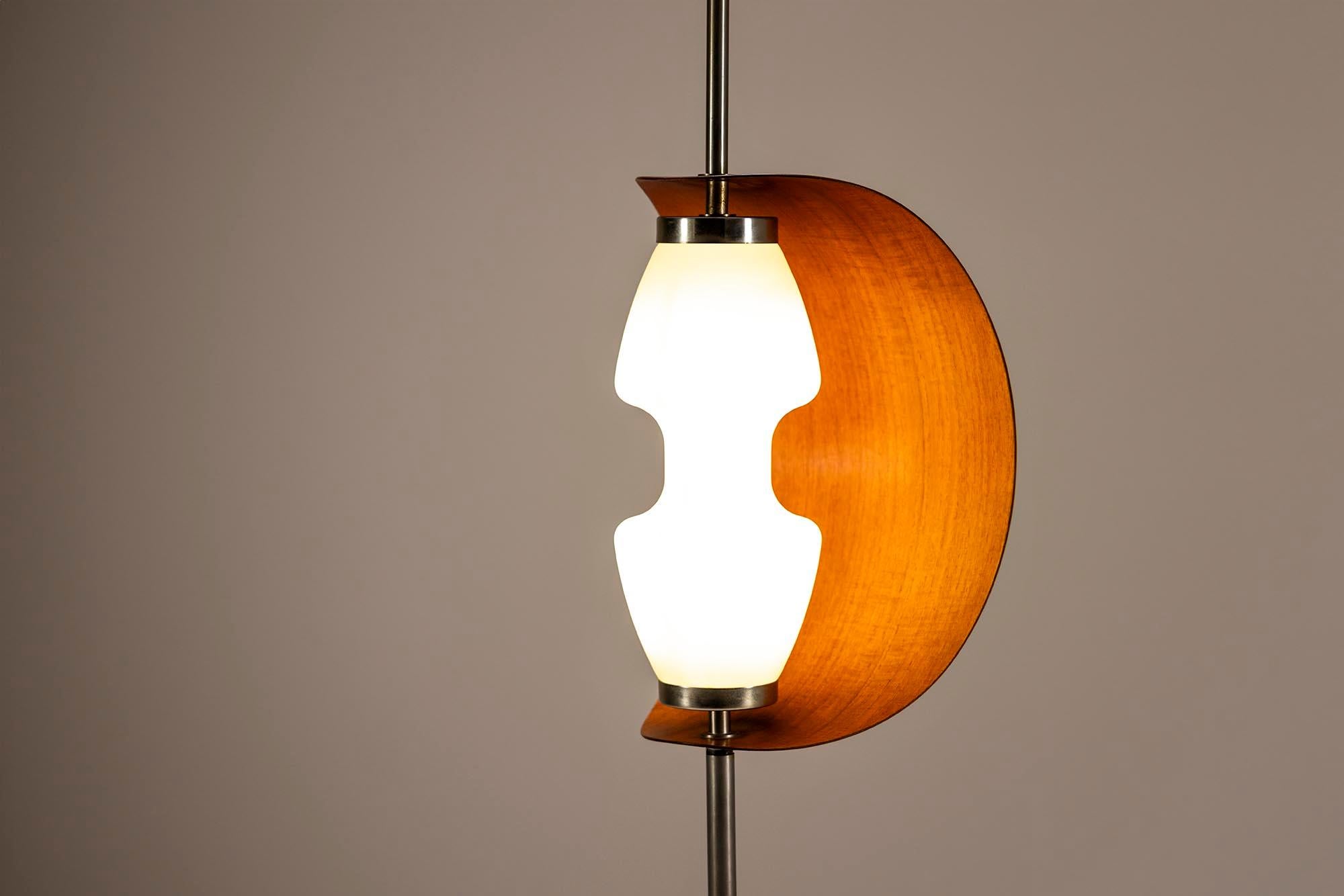 Floor Lamp in Teak and Marble in the style of Goffredo Reggiani, Italy 1970s 6
