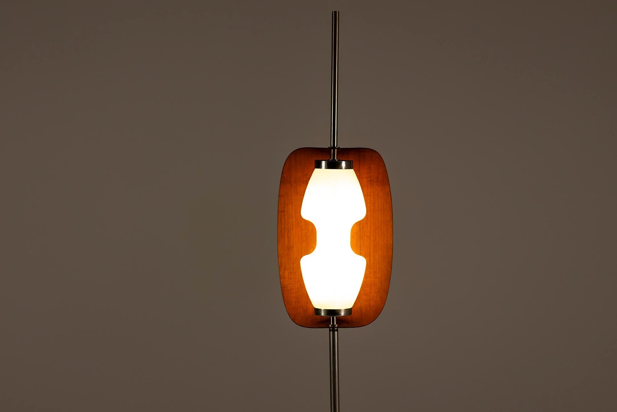 Floor Lamp in Teak and Marble in the style of Goffredo Reggiani, Italy 1970s 7