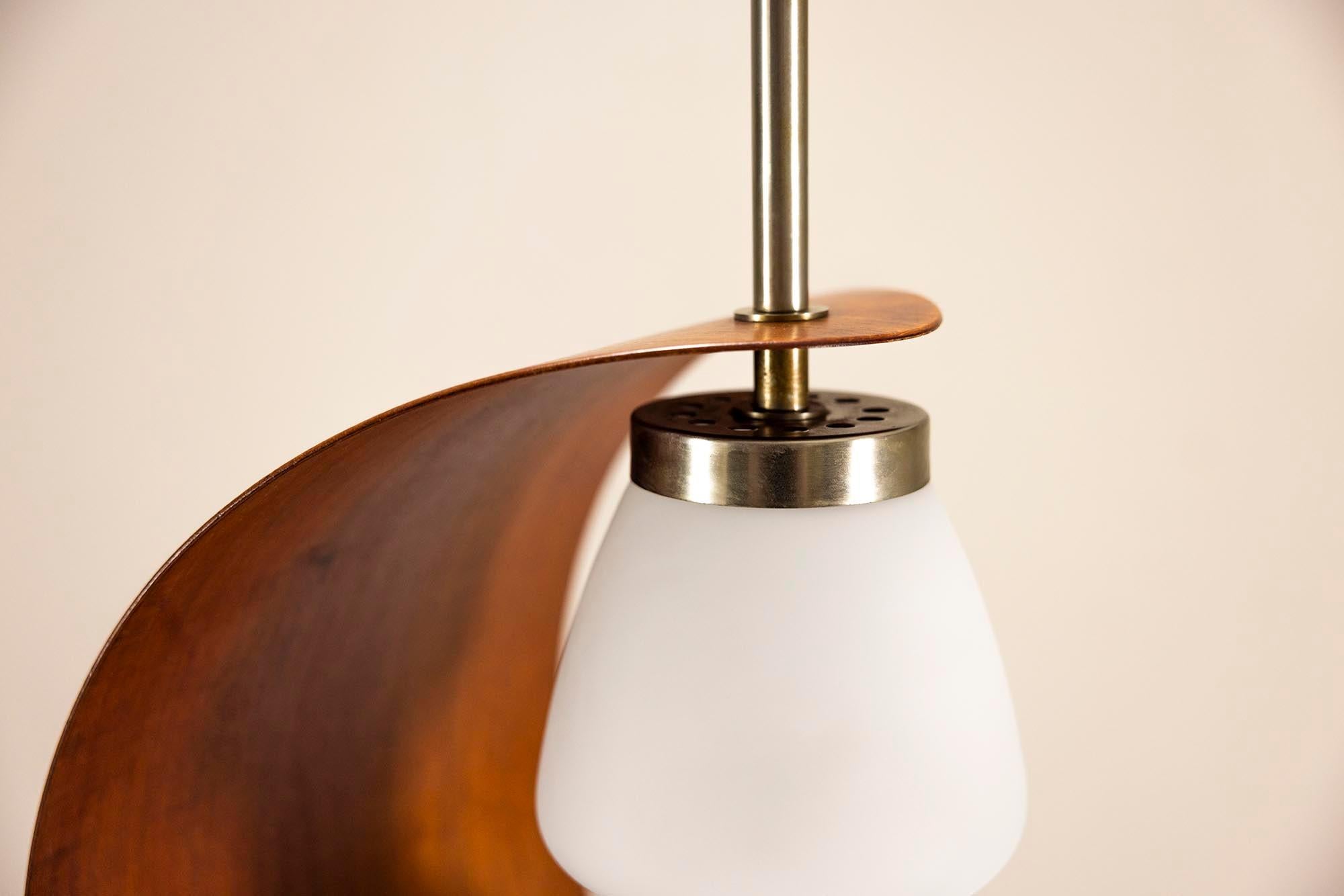 Floor Lamp in Teak and Marble in the style of Goffredo Reggiani, Italy 1970s 3