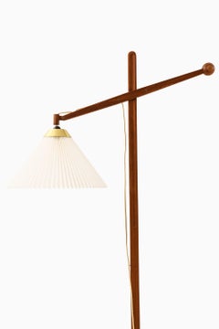 Floor Lamp in Teak, Black Lacquered Metal and Brass by Vilhelm Wohlert, 1957