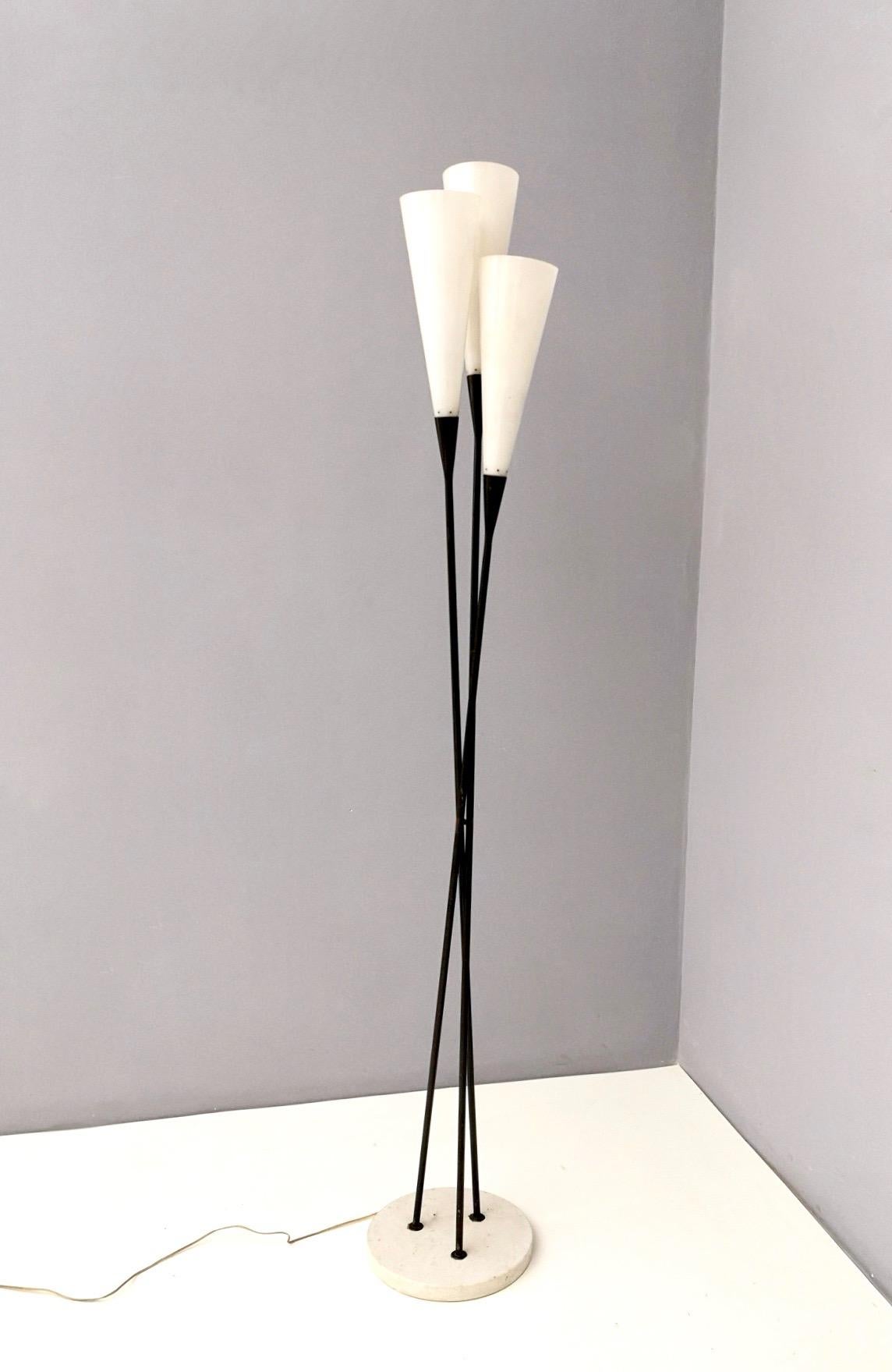 Brass Floor Lamp in the Style of Angelo Lelli for Arredoluce, Italy