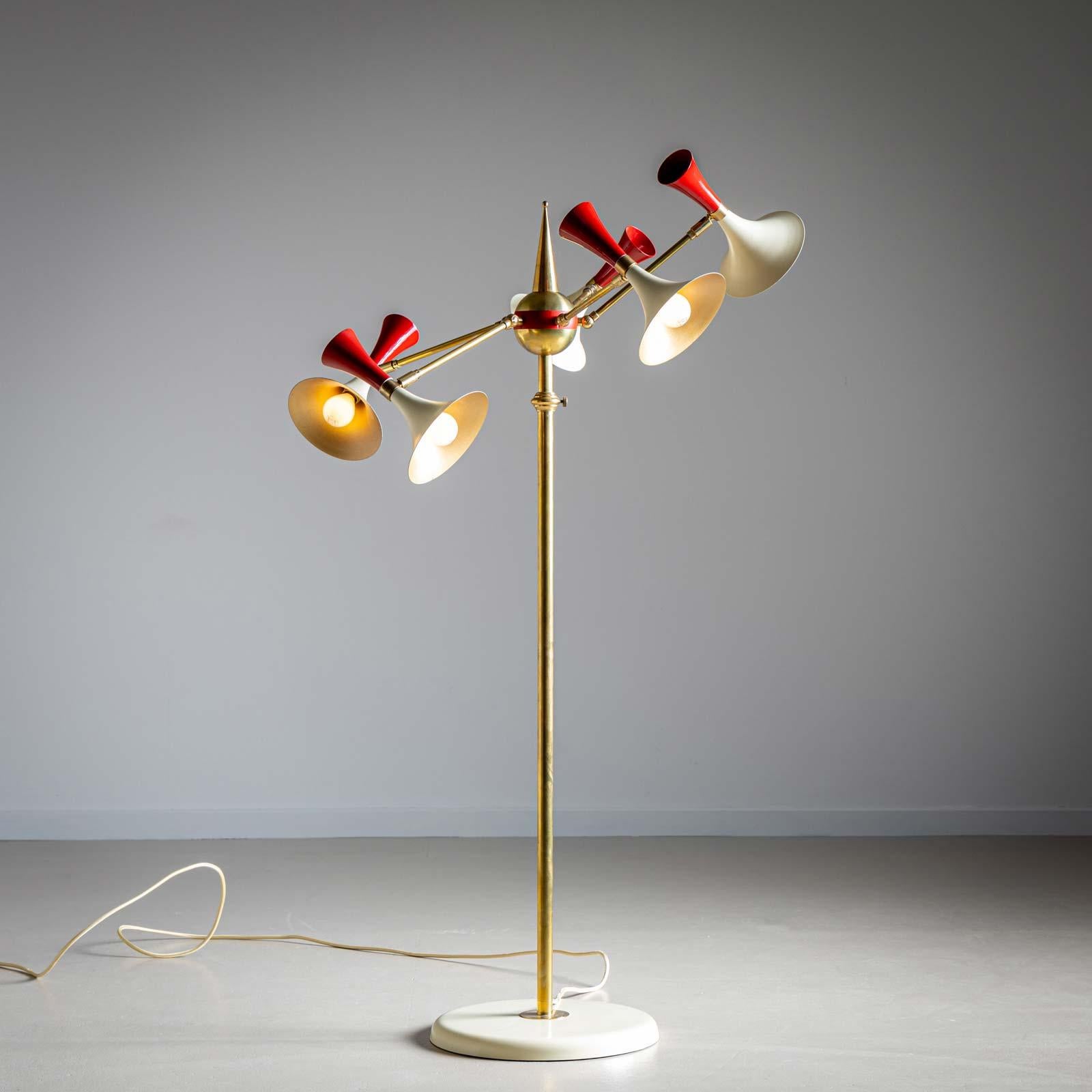 Lampadaire dans le style de Stilnovo, années 1960 en vente 4
