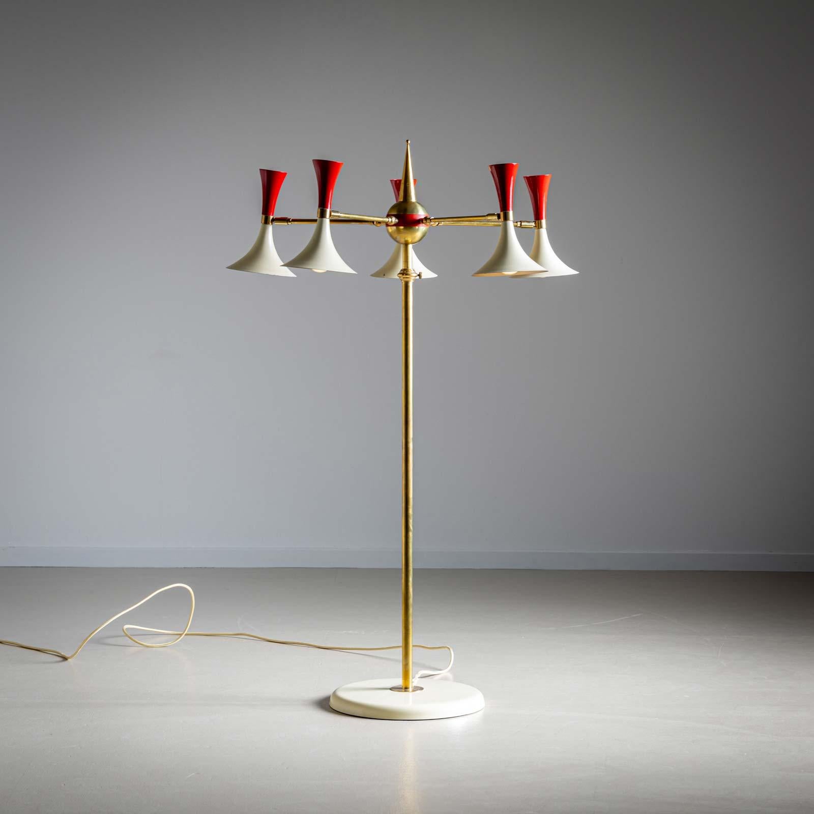 Lampadaire dans le style de Stilnovo, années 1960 en vente 6