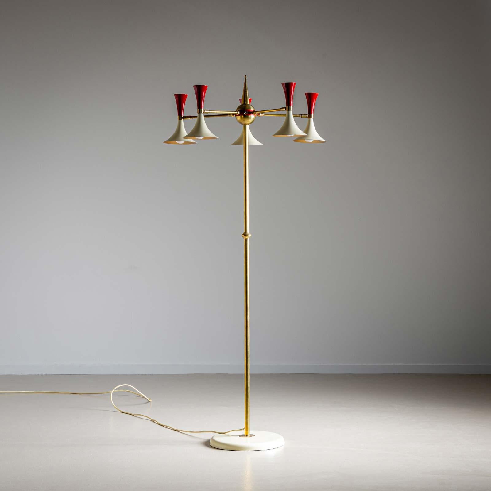 Lampadaire dans le style de Stilnovo, années 1960 en vente 8