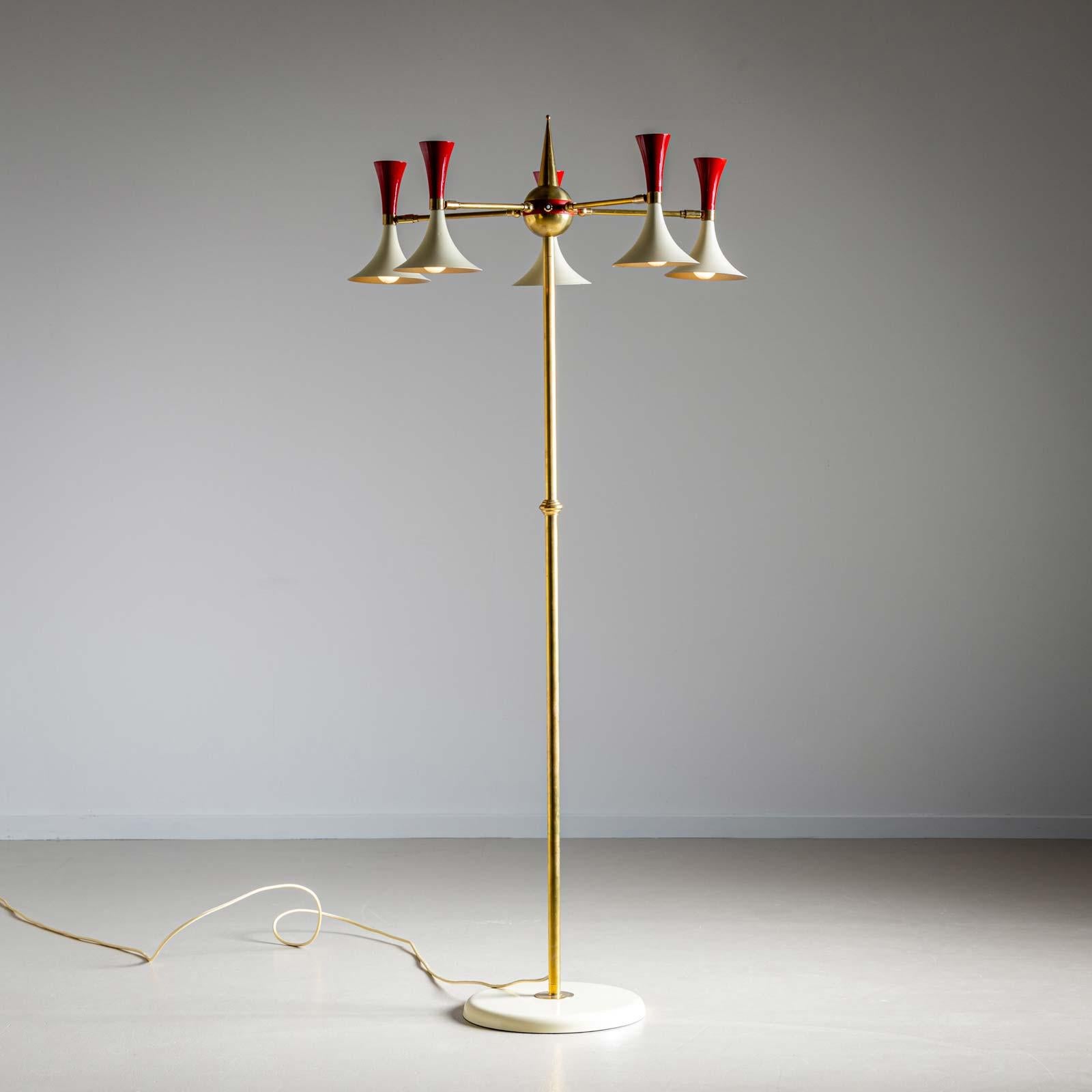 Lampadaire dans le style de Stilnovo, années 1960 en vente 11