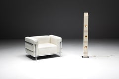 Mid-Century Modern White Lacquered Metal Floor Lamp, Italy, 1970