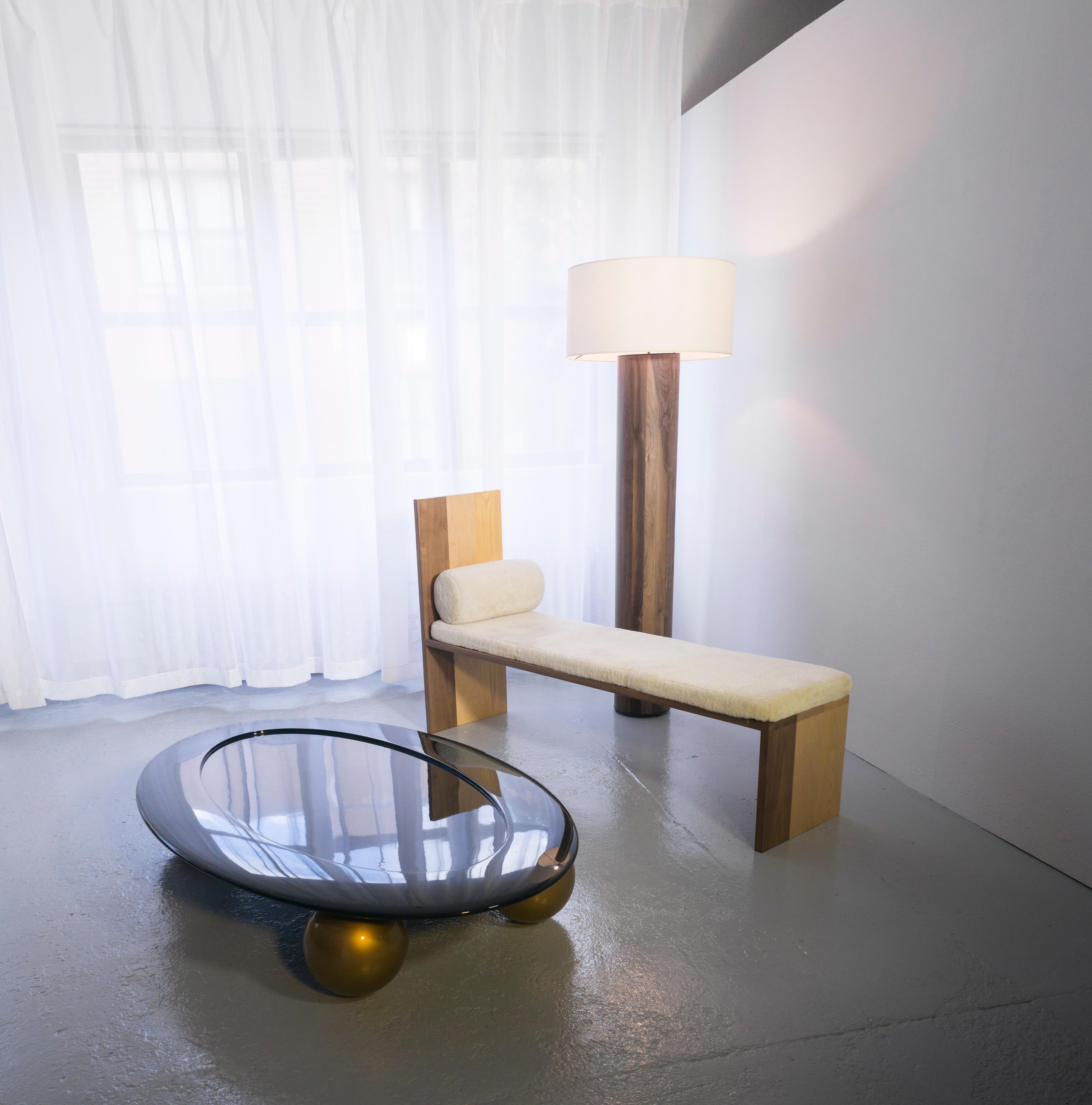 American Floor Lamp in Walnut by Tinatin Kilaberidze For Sale