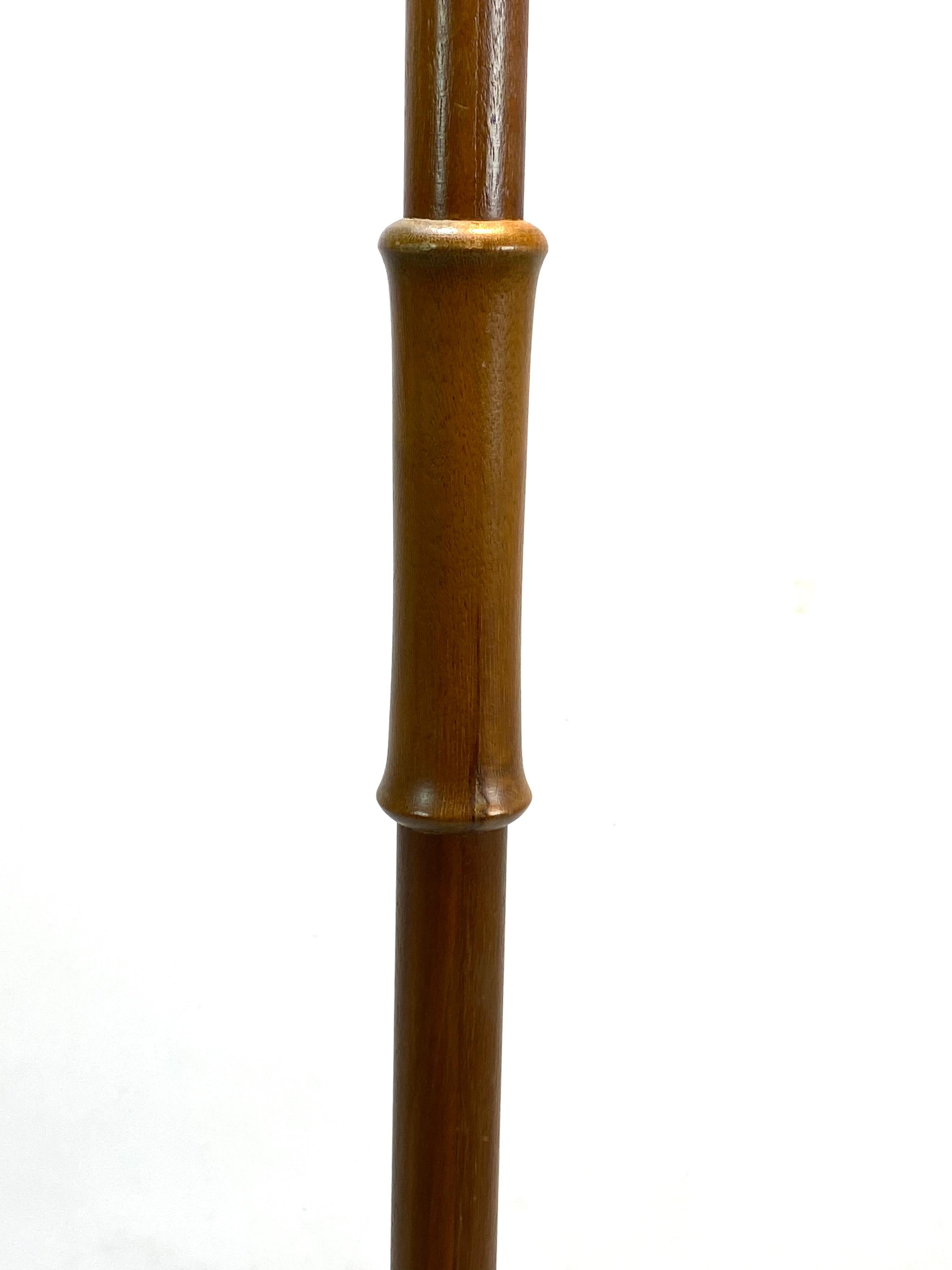 Scandinavian Modern Floor Lamp in Walnut with Paper Shade, of Danish Design, 1960s