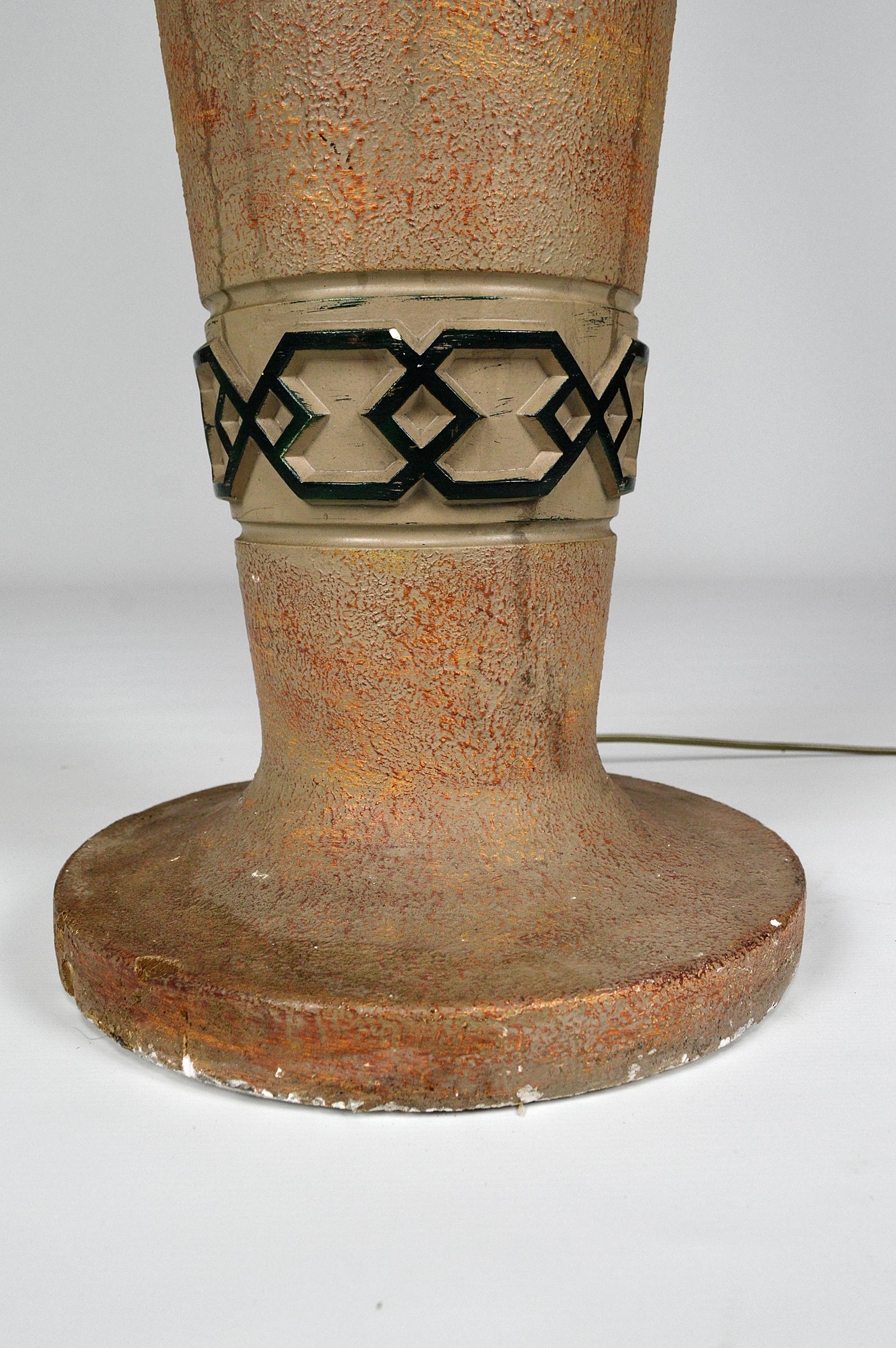 Late 20th Century Floor Lamp Indian / Navajo / Native American Southwest Pottery Style, circa 1970 For Sale