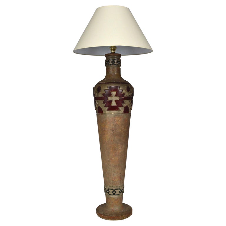 Floor Lamp Indian / Navajo / Native American Southwest Pottery Style
