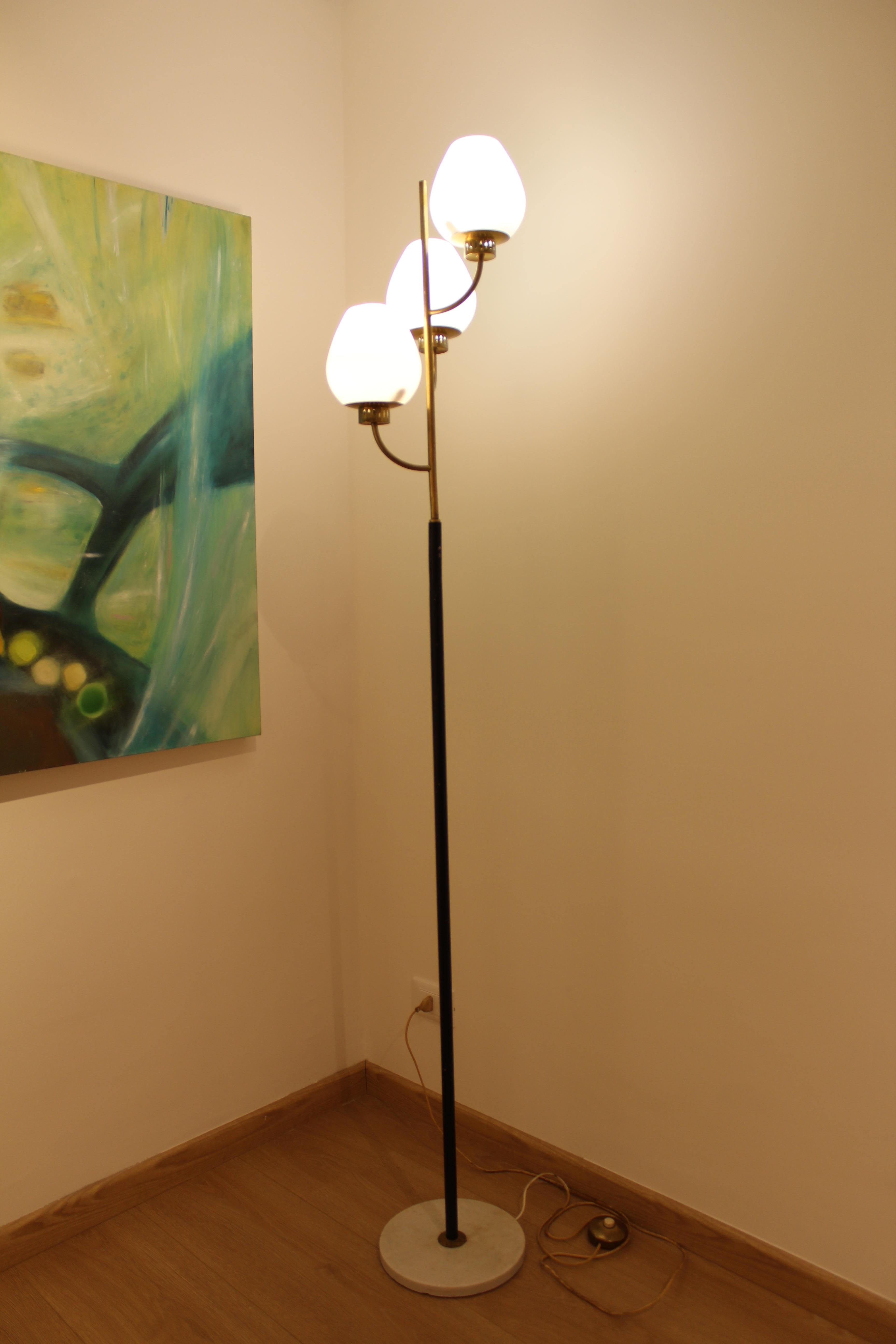 Mid-Century Modern Floor Lamp Italian Stilnovo, 1950 For Sale