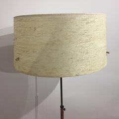 Lampadaire, Italie, années 1960, fibre de verre et laiton