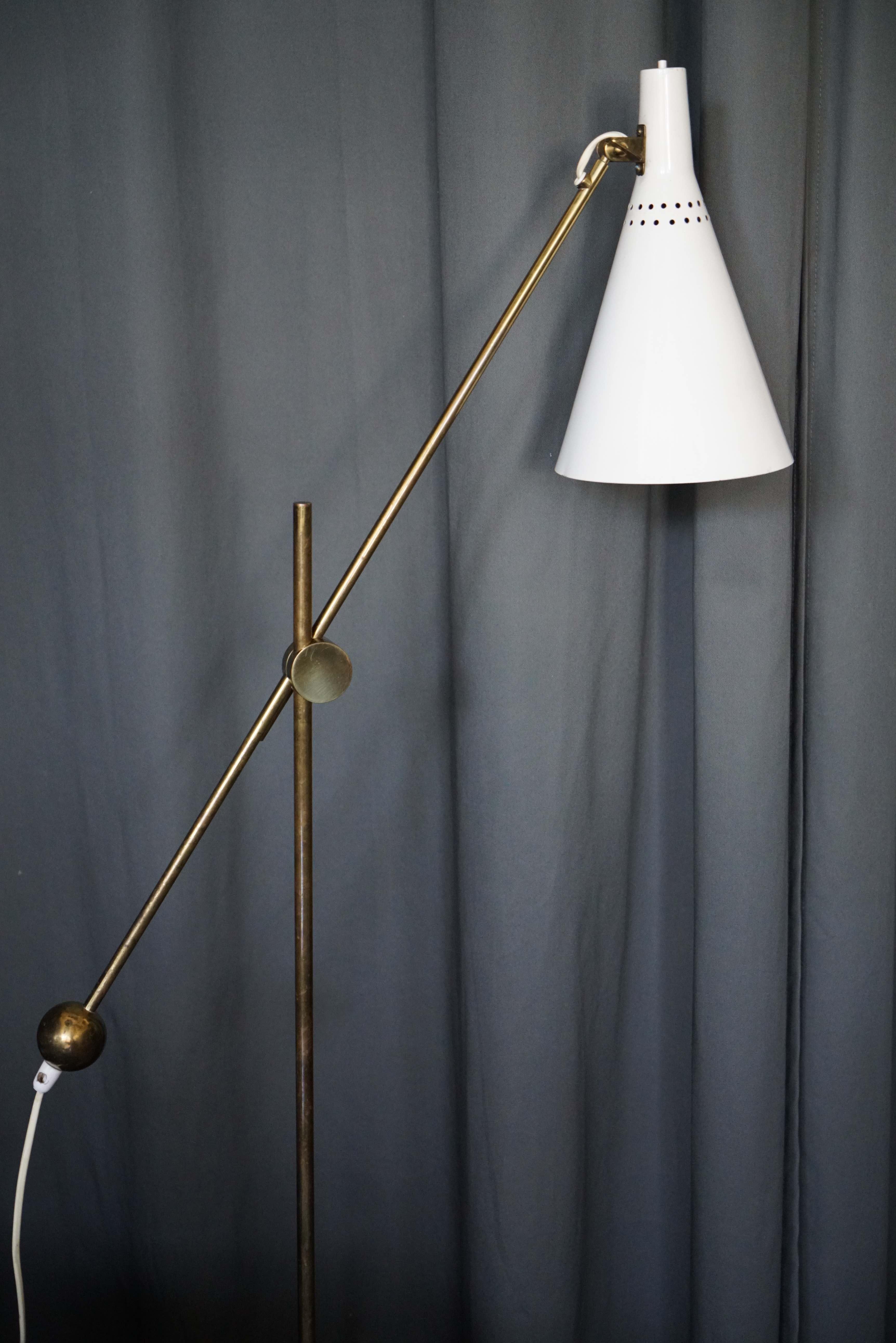 Finnish Floor Lamp “K10-11” by Tapio Wirkkala for Idman For Sale