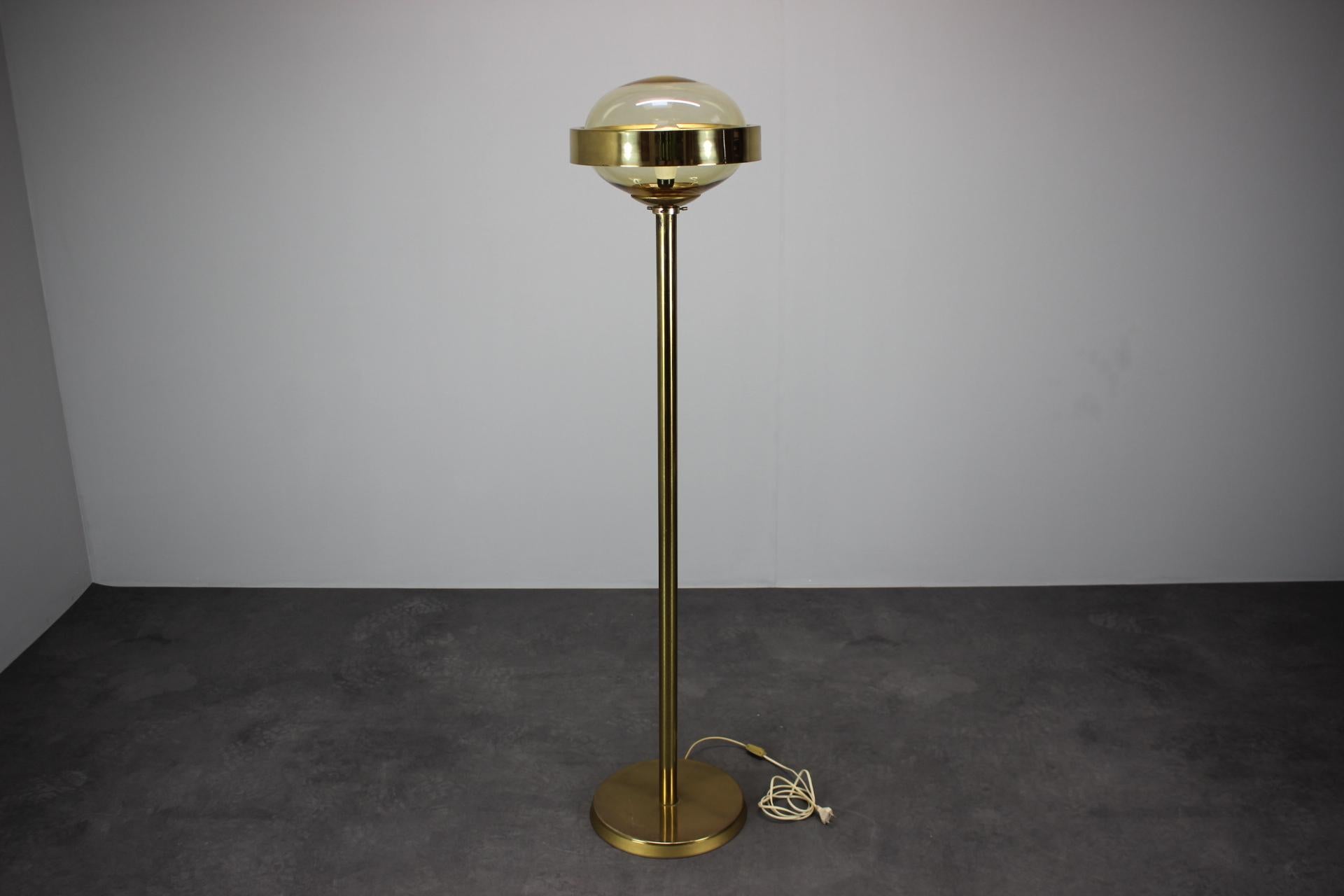 Mid-Century Modern Floor Lamp Kamenický Šenov Space Age UFO, 1970s