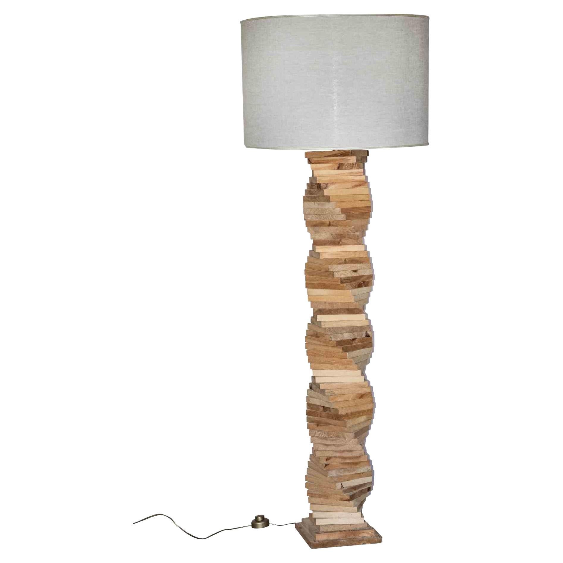 Floor Lamp "La Quadra" by Mario Ceroli, 1970s For Sale at 1stDibs