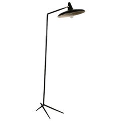 Floor Lamp Lacquered Metal Aluminium Vintage, Italy, 1960s