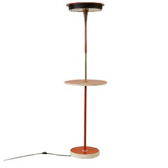 Floor Lamp Lacquered Metal Brass Plexiglas Vintage, Italy, 1960s