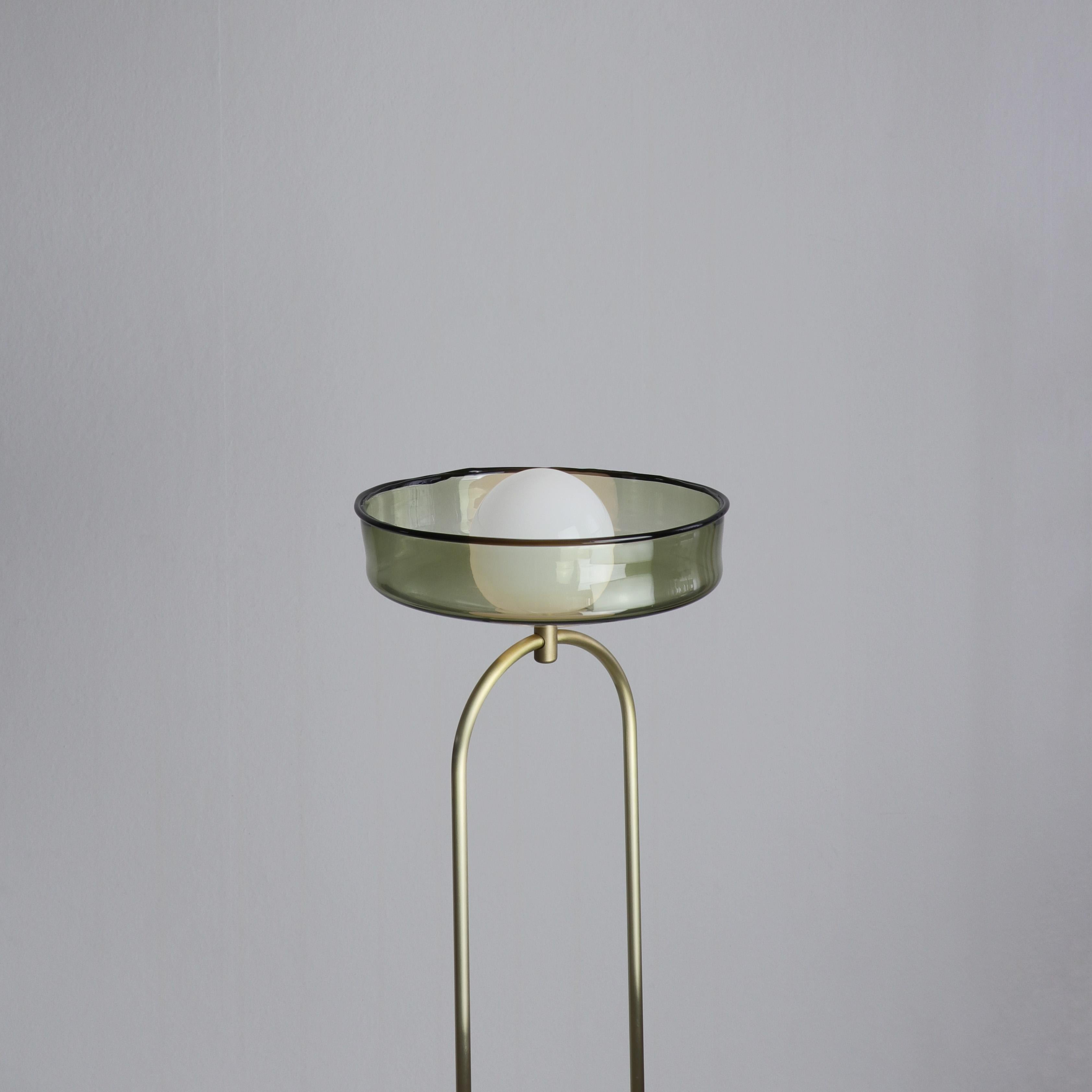 Stehleuchte _ Lichtobjekt 031 (Messing) im Angebot