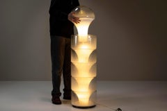Floor lamp LT 316 in White-shaded Glass by Carlo Nason for AV Mazzega