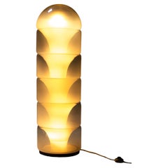 Floor lamp LT 316 in White-shaded Glass by Carlo Nason for AV Mazzega