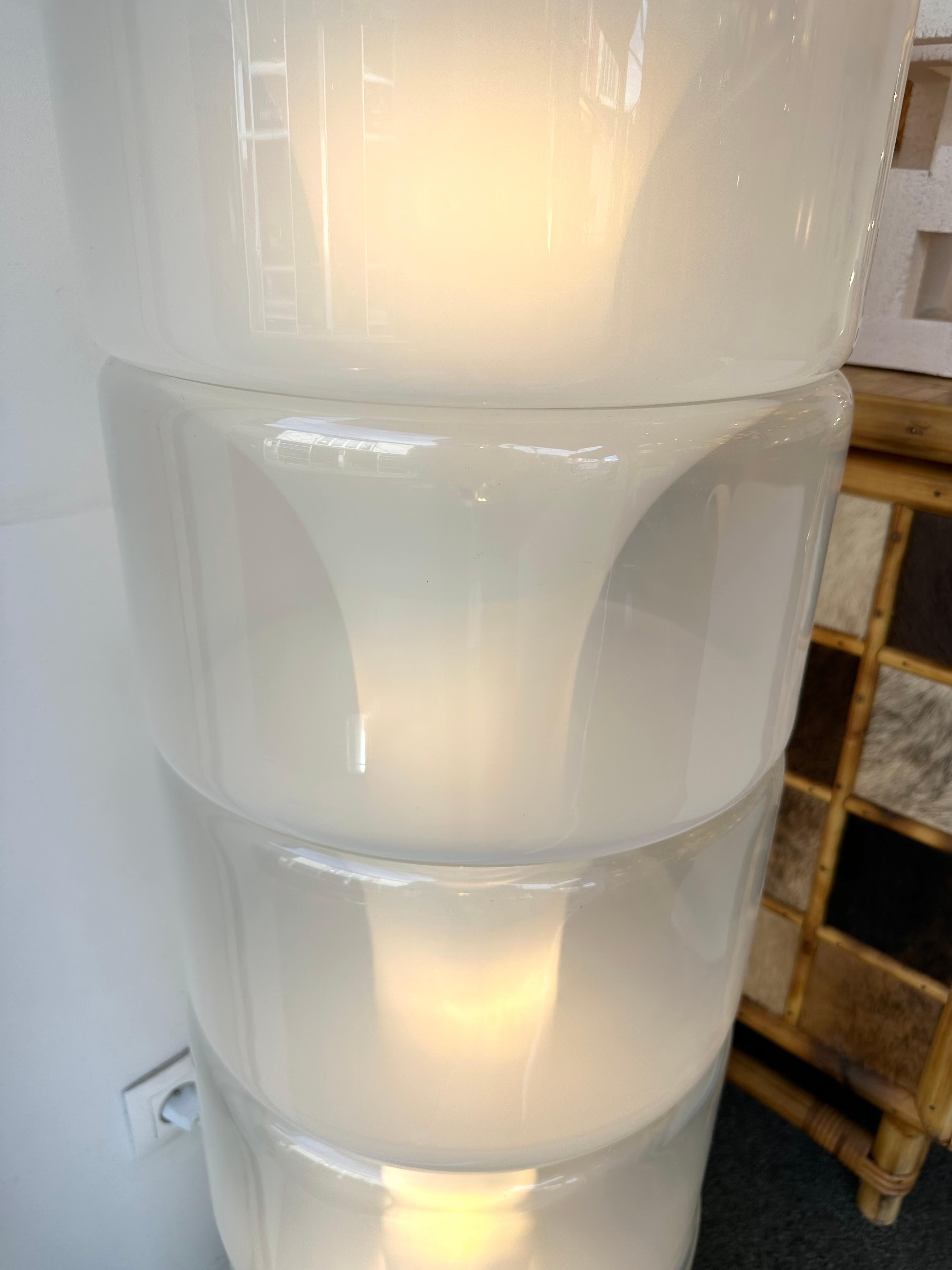 Lámpara de pie  LT316 Cristal de Murano de Carlo Nason para Mazzega, Italia, años 70 en venta 3