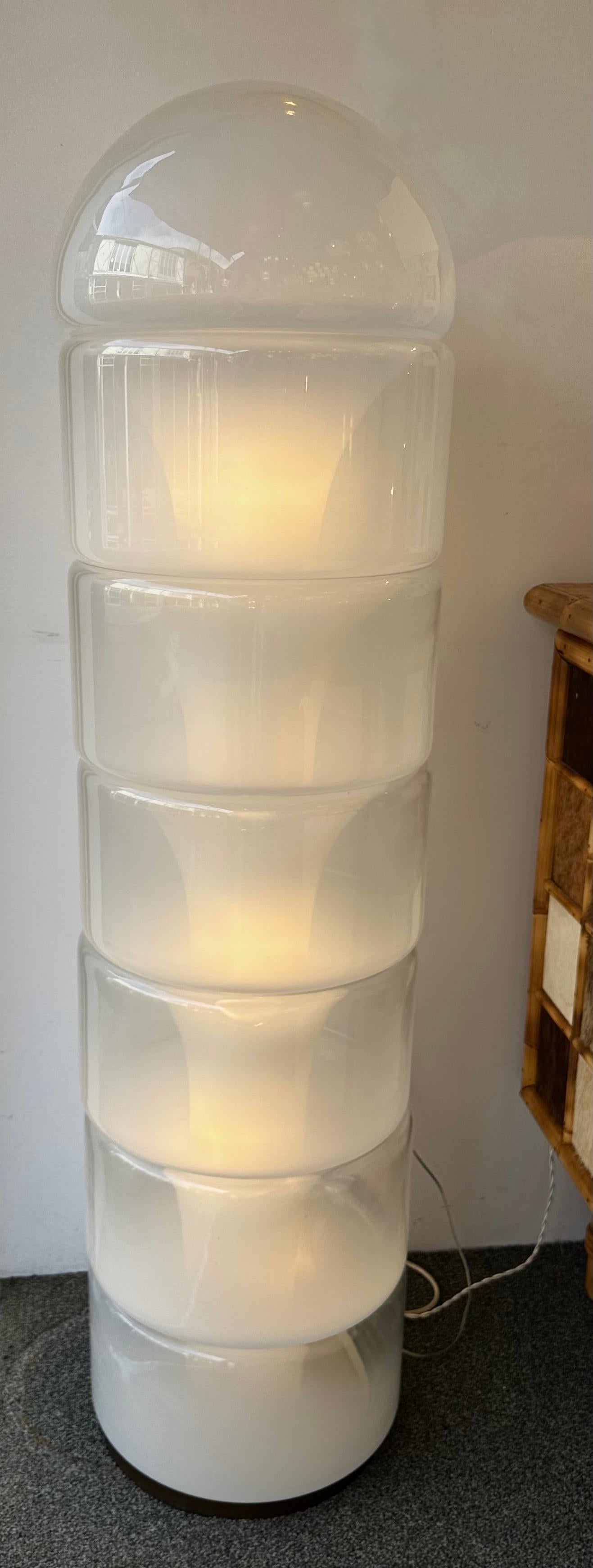 Lámpara de pie  LT316 Cristal de Murano de Carlo Nason para Mazzega, Italia, años 70 Italiano en venta