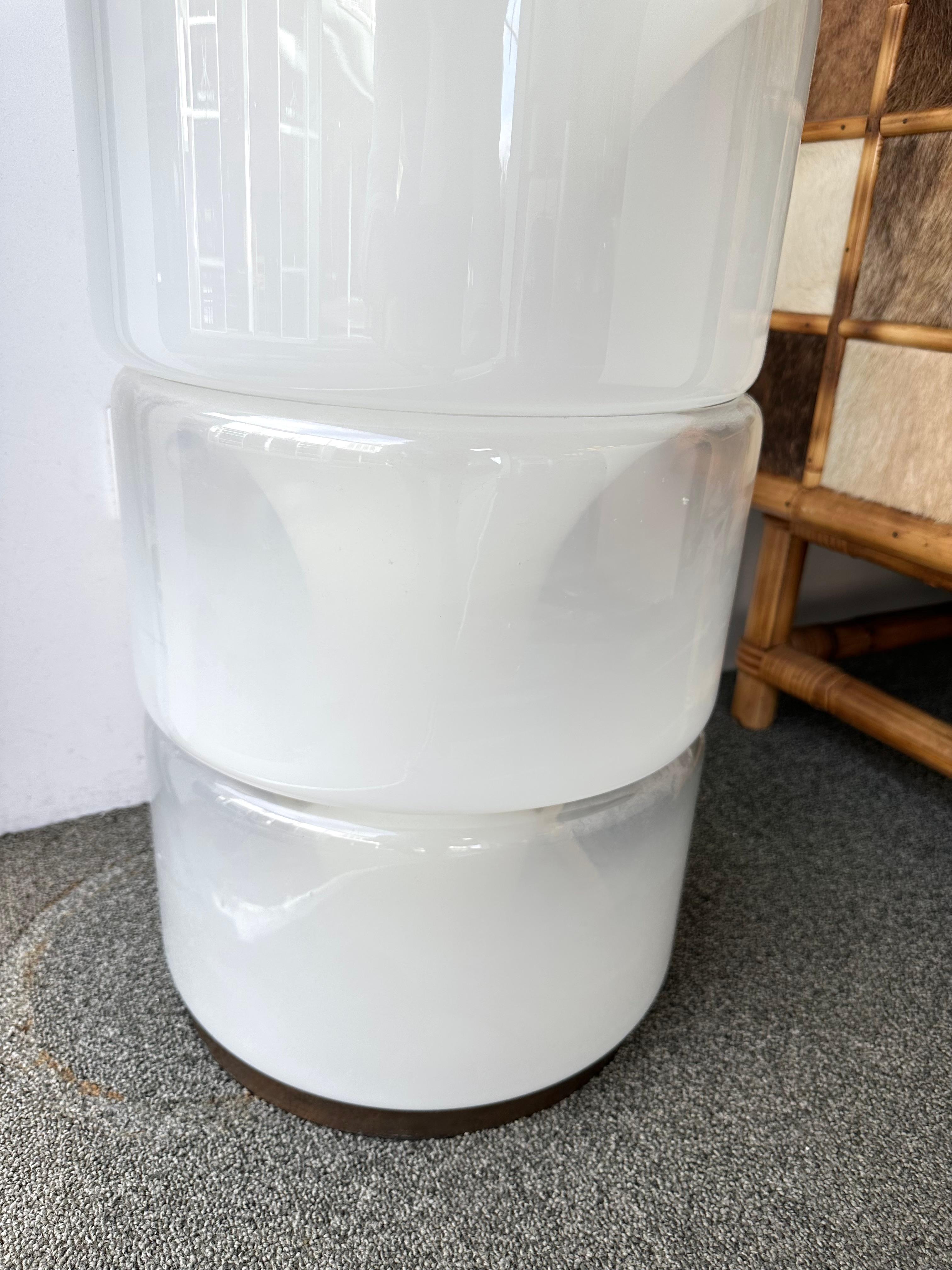 Lámpara de pie  LT316 Cristal de Murano de Carlo Nason para Mazzega, Italia, años 70 en venta 1