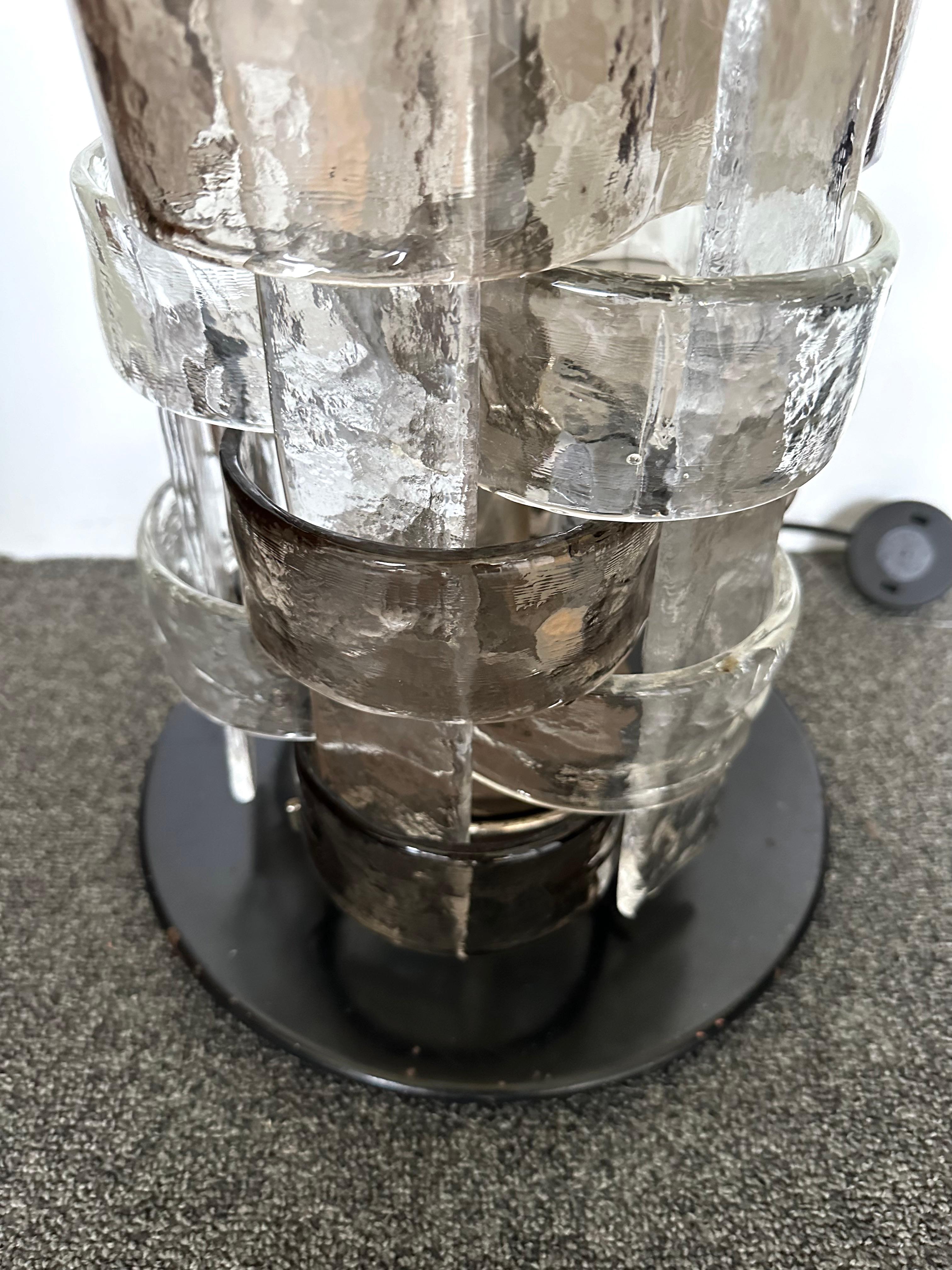 Italian Floor Lamp LT378 Murano Glass by Carlo Nason for Mazzega, Italy, 1970s For Sale
