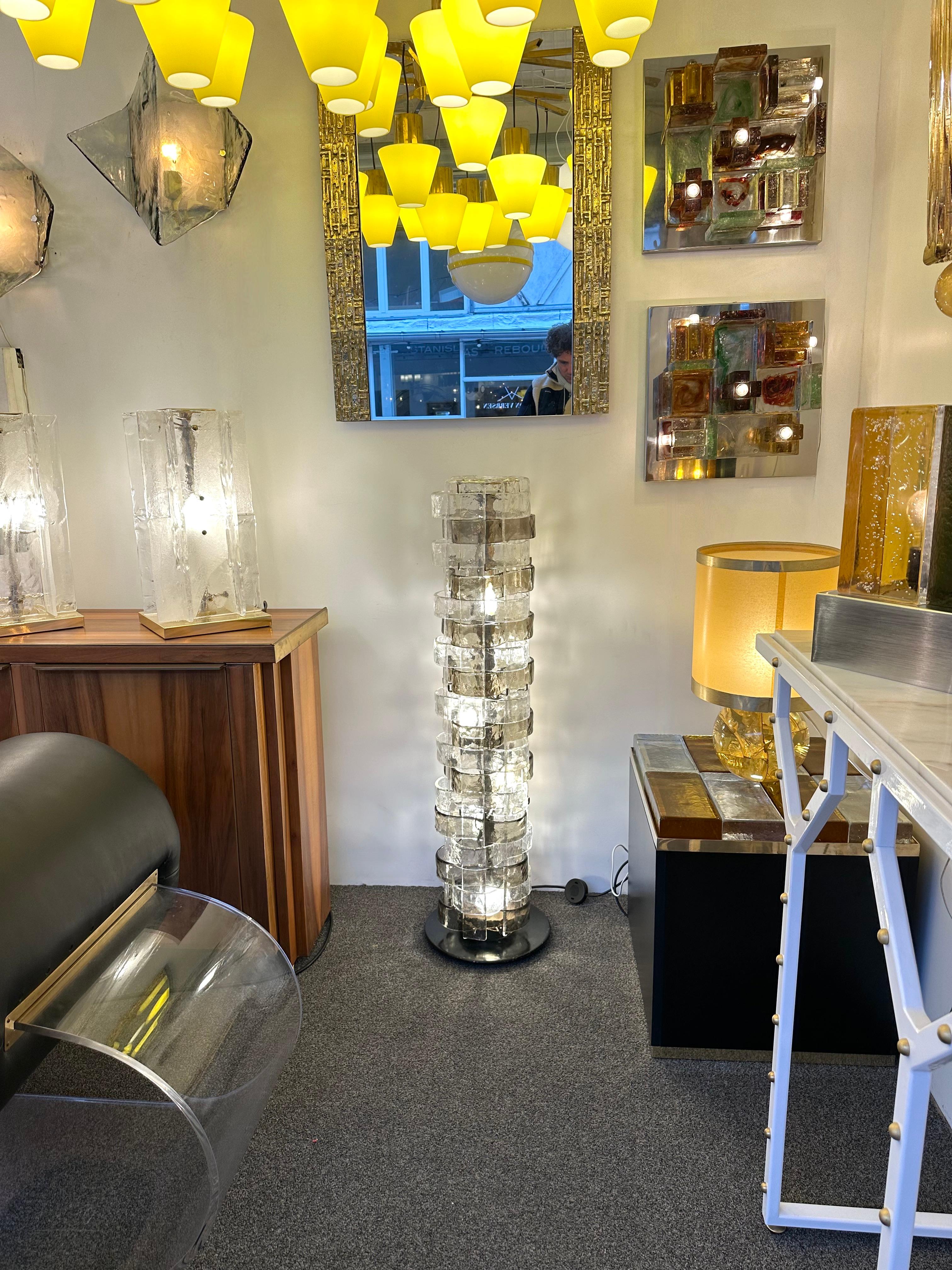Floor Lamp LT378 Murano Glass by Carlo Nason for Mazzega, Italy, 1970s In Good Condition For Sale In SAINT-OUEN, FR