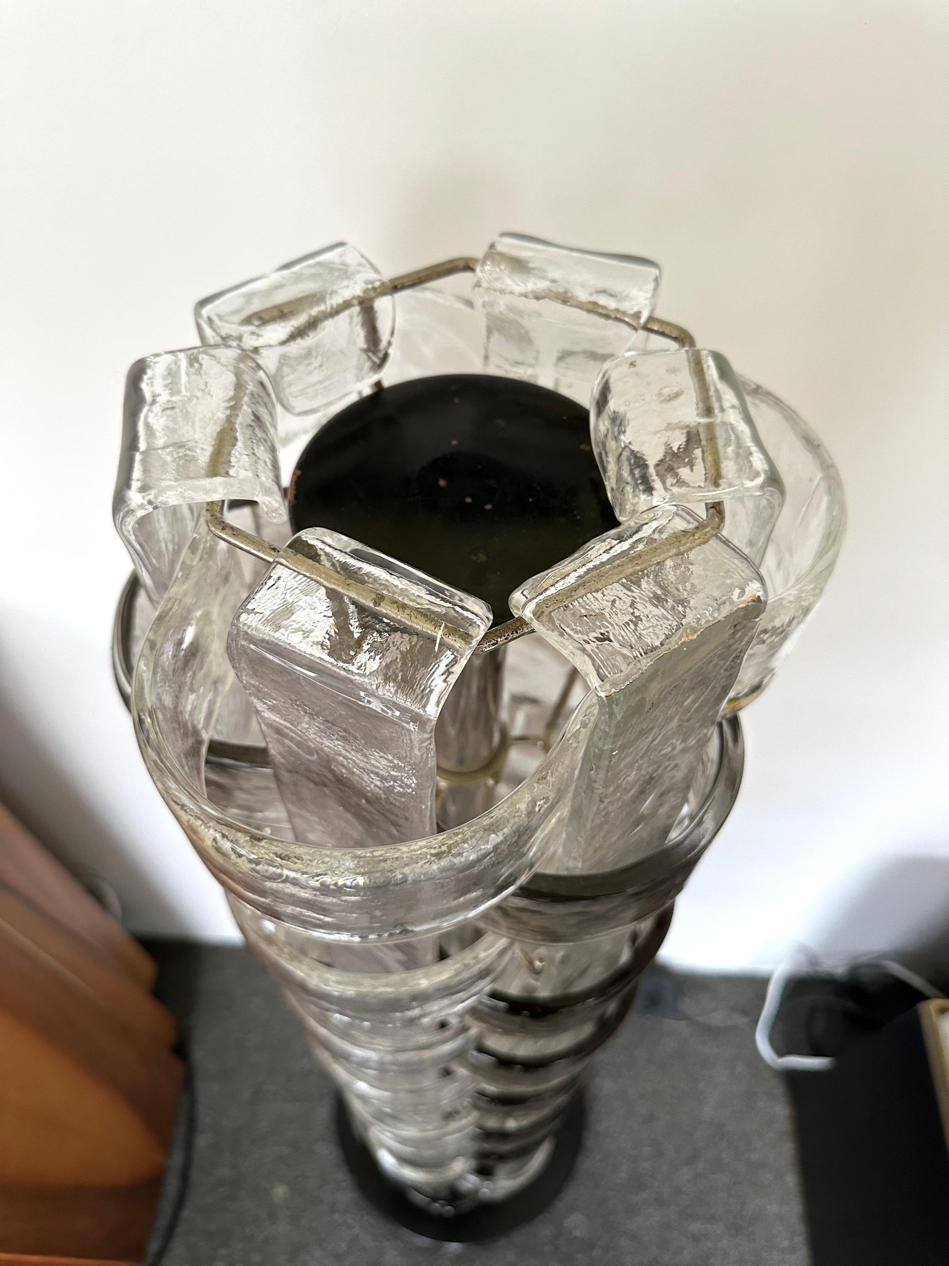Late 20th Century Floor Lamp LT378 Murano Glass by Carlo Nason for Mazzega, Italy, 1970s For Sale