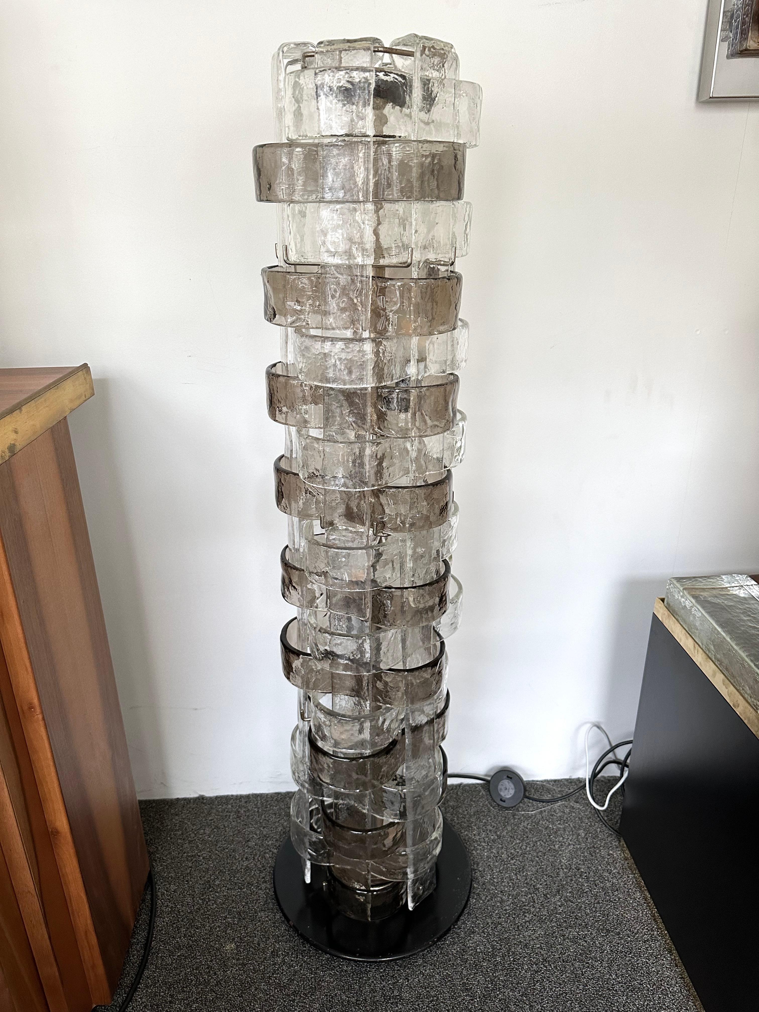 Floor Lamp LT378 Murano Glass by Carlo Nason for Mazzega, Italy, 1970s For Sale 1