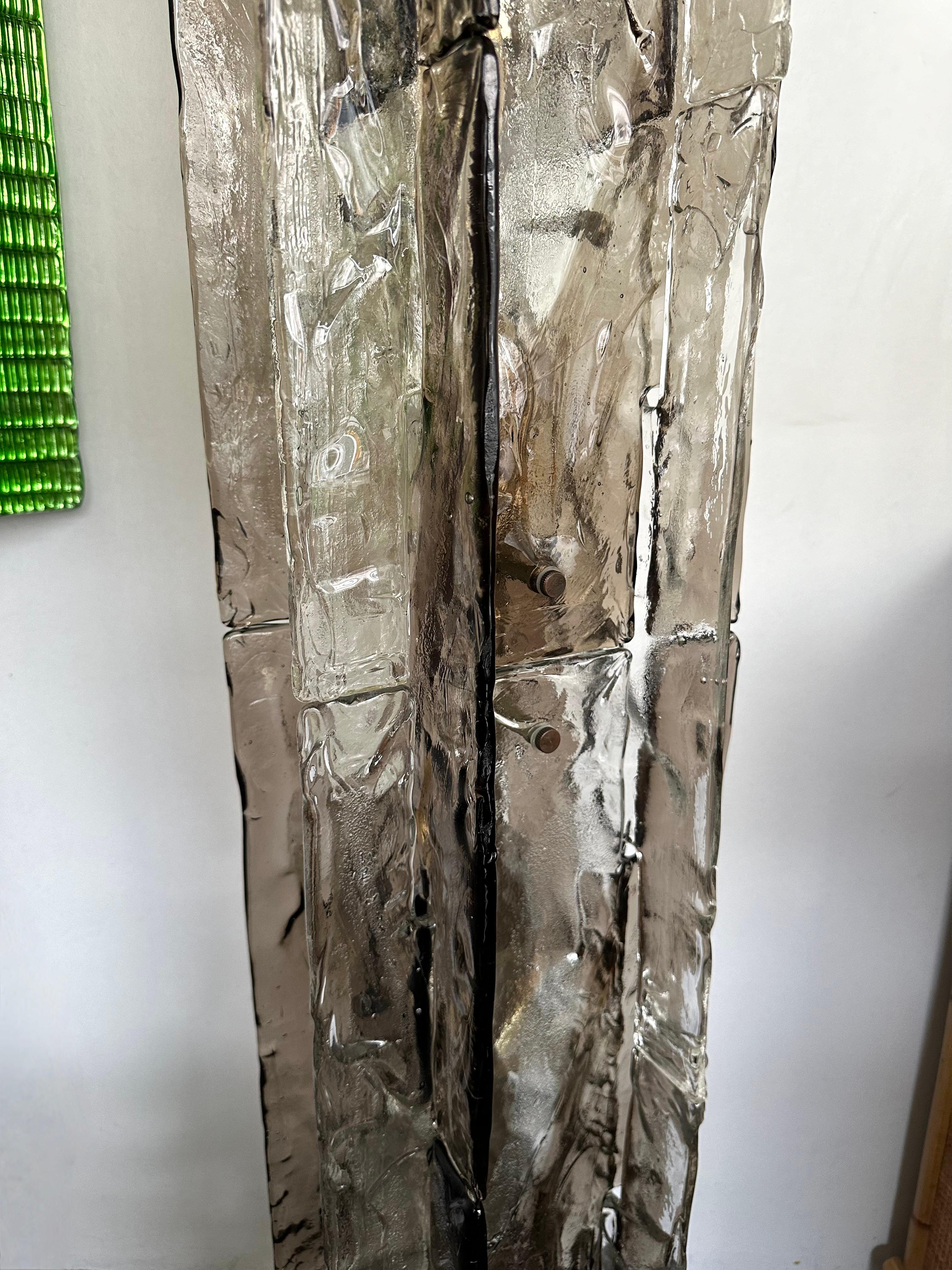 Floor Lamp LT379 Murano Glass and Brass by Carlo Nason for Mazzega, Italy, 1970s In Good Condition For Sale In SAINT-OUEN, FR