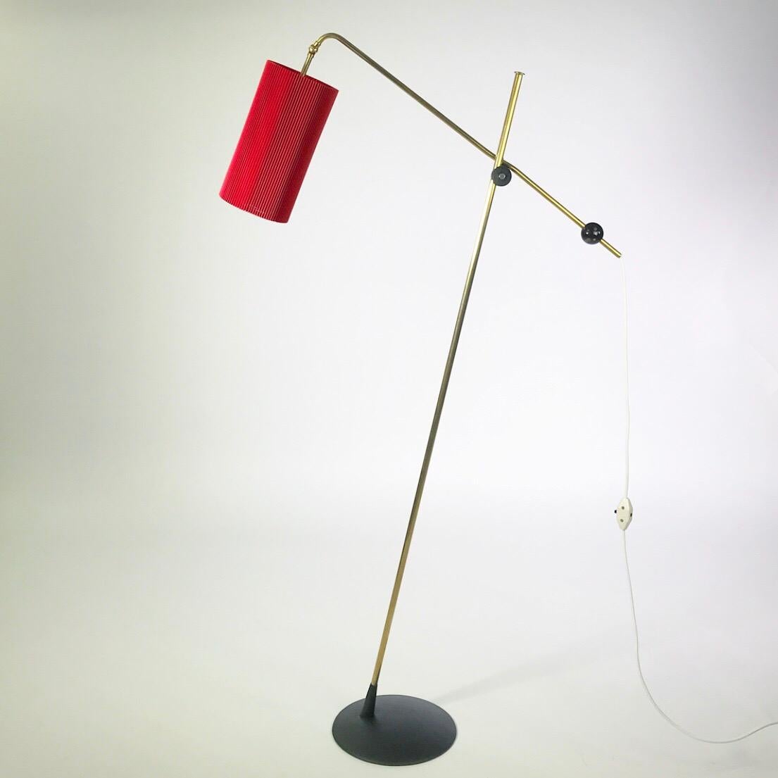 Mid-Century Modern Floor Lamp Made by Arno Leuchten 1950s Berlin, Germany For Sale