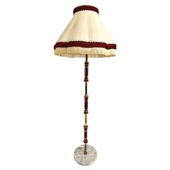 Stehlampe, hergestellt in Italien, 1940/50er Jahre, Marmor und Messing, Mid-Century