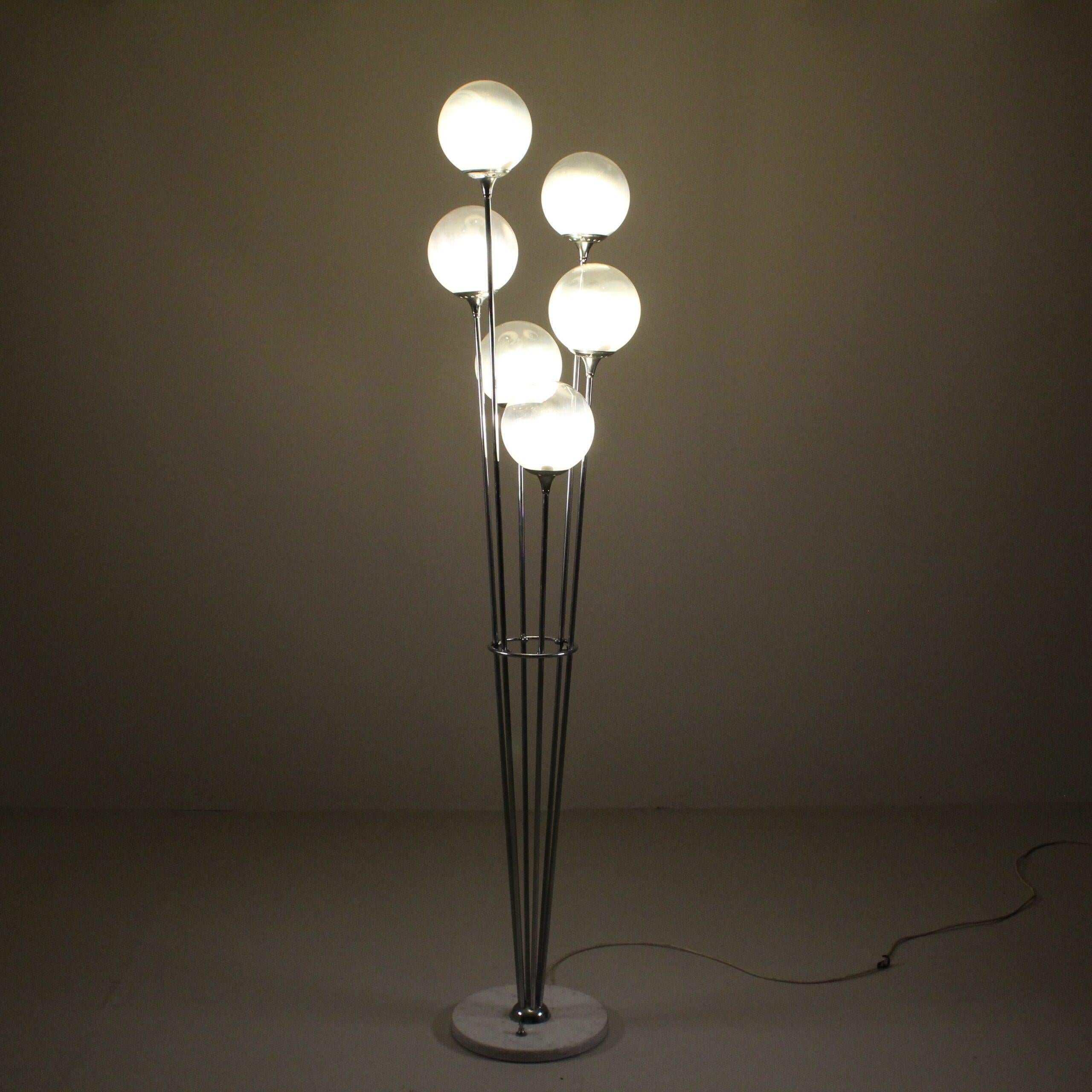 Steel Floor lamp mod. Alberello, 1960 For Sale