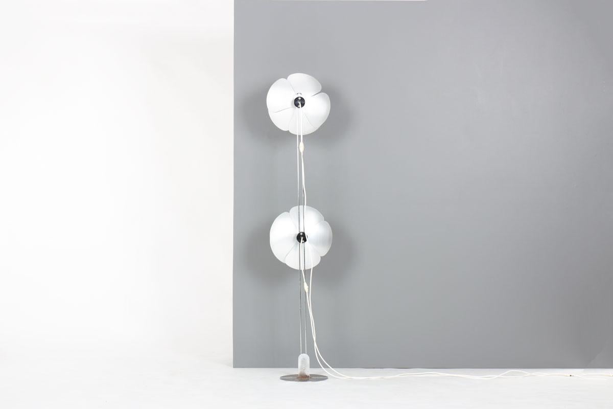 Floor lamp model 2093-150 by Olivier Mourgue for Disderot, 1967 In Fair Condition For Sale In JASSANS-RIOTTIER, FR