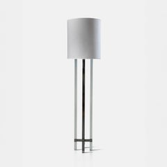 Max Ingrand Model 2576 Floor Lamp, Nickel-Plated Brass, Italy, 1968