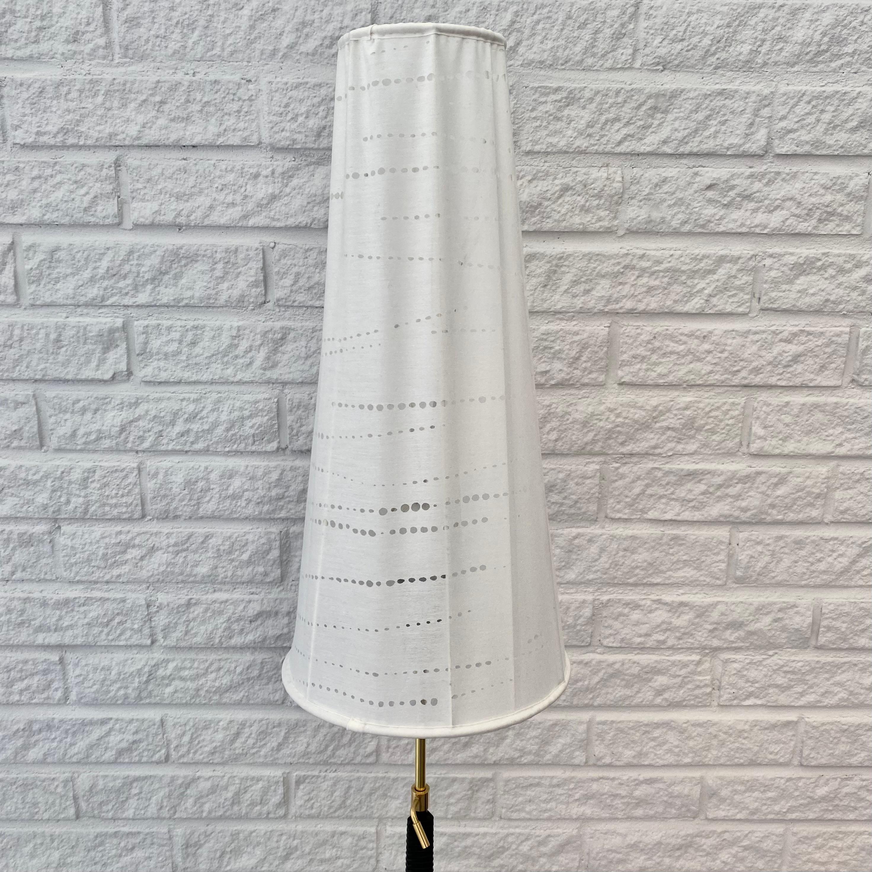 Brass Floor lamp model 2619 by Eje Ahlgren for LUCO Armaturfabrik, Sweden, 1950’s For Sale