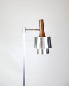 Floor Lamp Model 294 Made In Steel & Rosewood By Jo Hammerborg For Fog & Morup