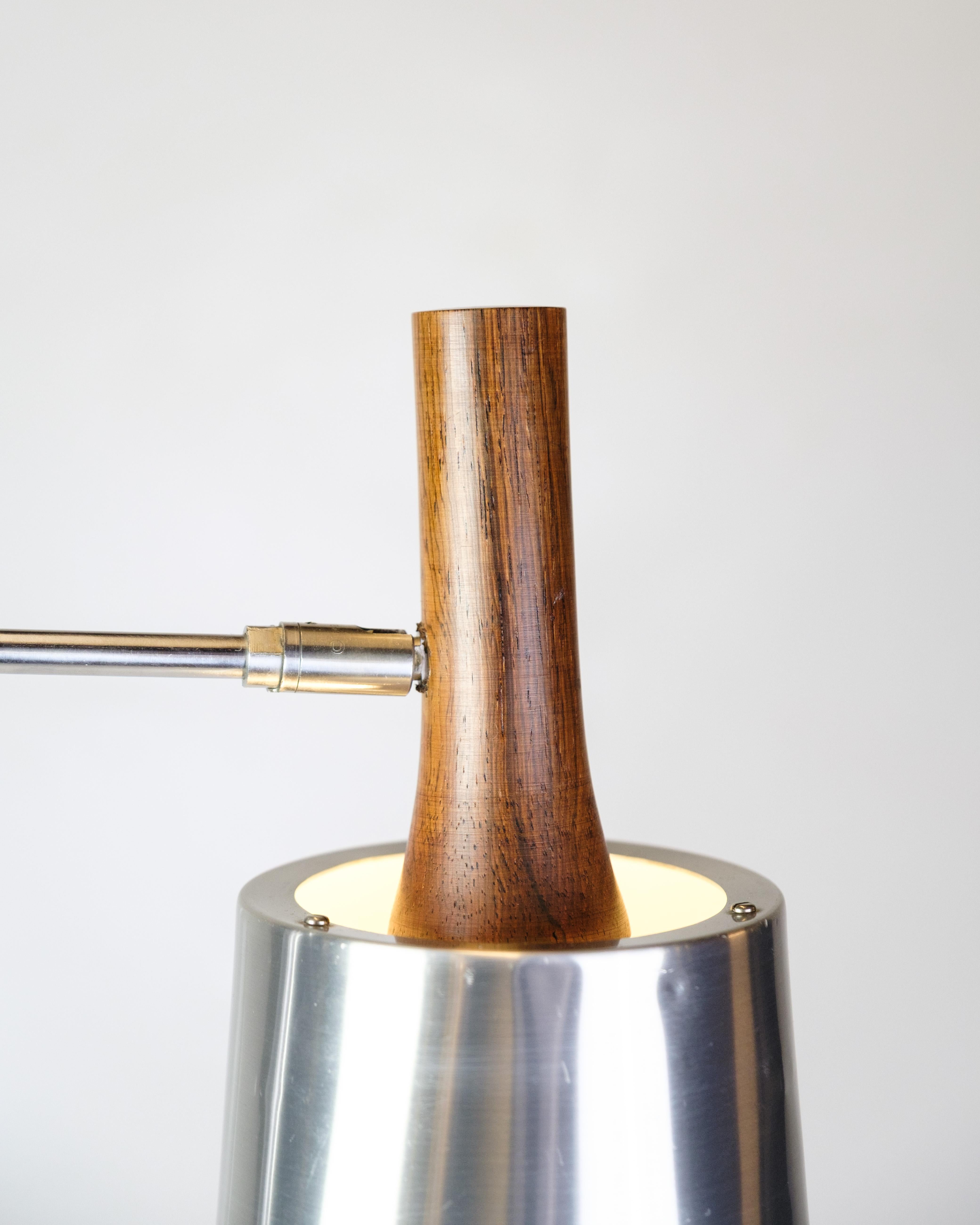 Floor Lamp Model 294 Made In Steel & Rosewood By Jo Hammerborg For Fog & Morup (Dänisch) im Angebot