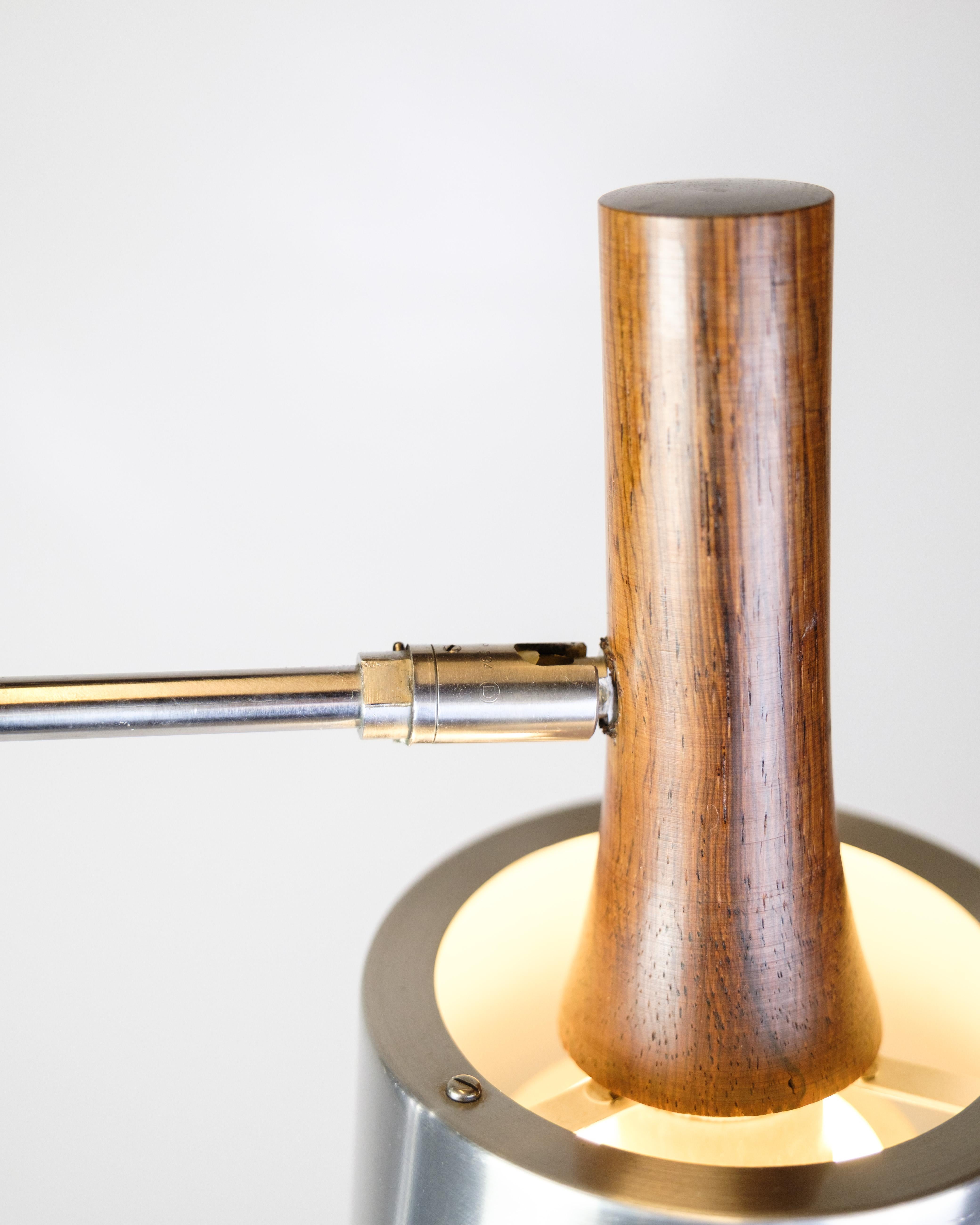 Floor Lamp Model 294 Made In Steel & Rosewood By Jo Hammerborg For Fog & Morup im Zustand „Gut“ im Angebot in Lejre, DK