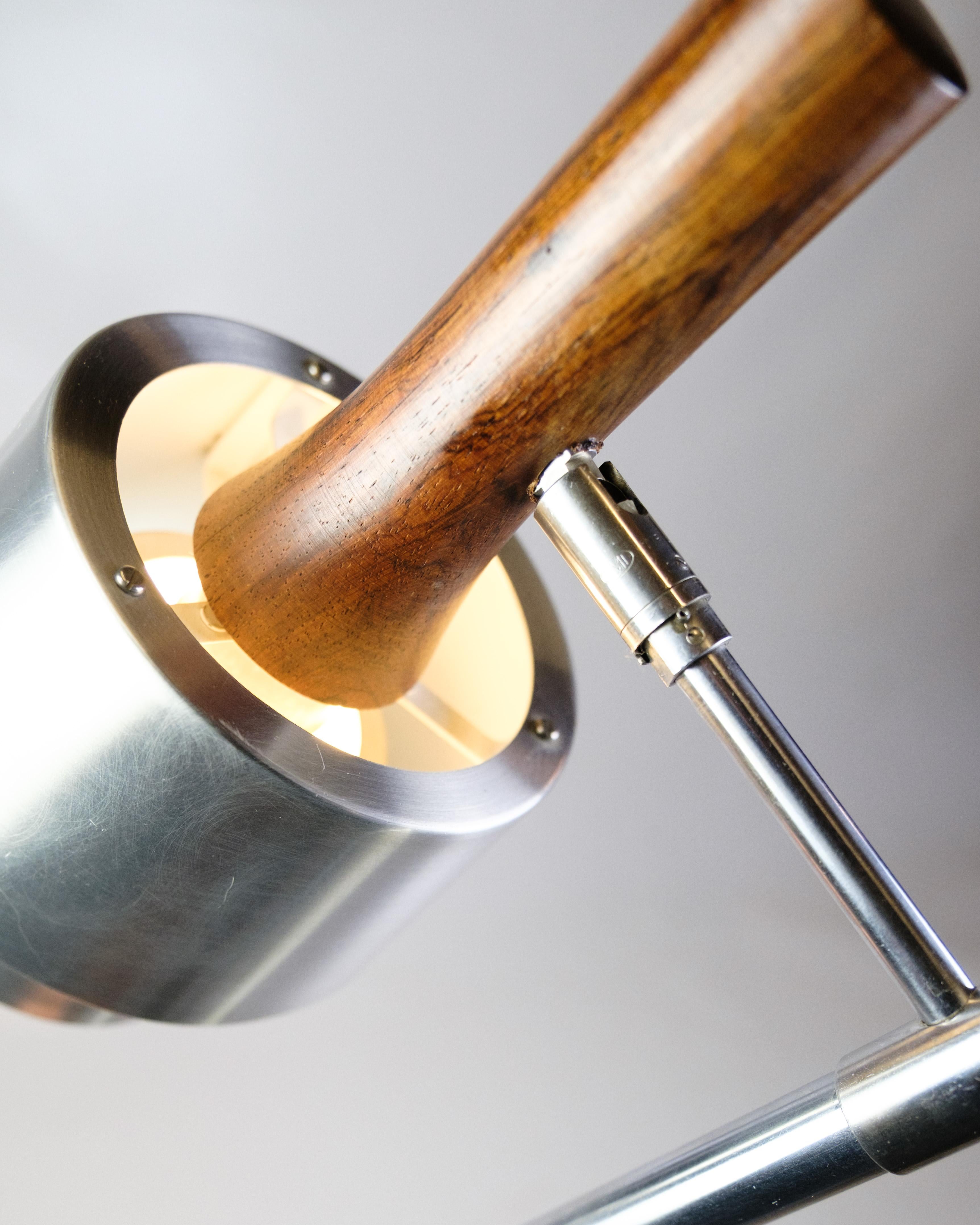 Floor Lamp Model 294 Made In Steel & Rosewood By Jo Hammerborg For Fog & Morup im Angebot 2