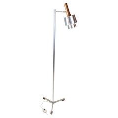 Floor Lamp Model 294 Made In Steel & Rosewood By Jo Hammerborg For Fog & Morup