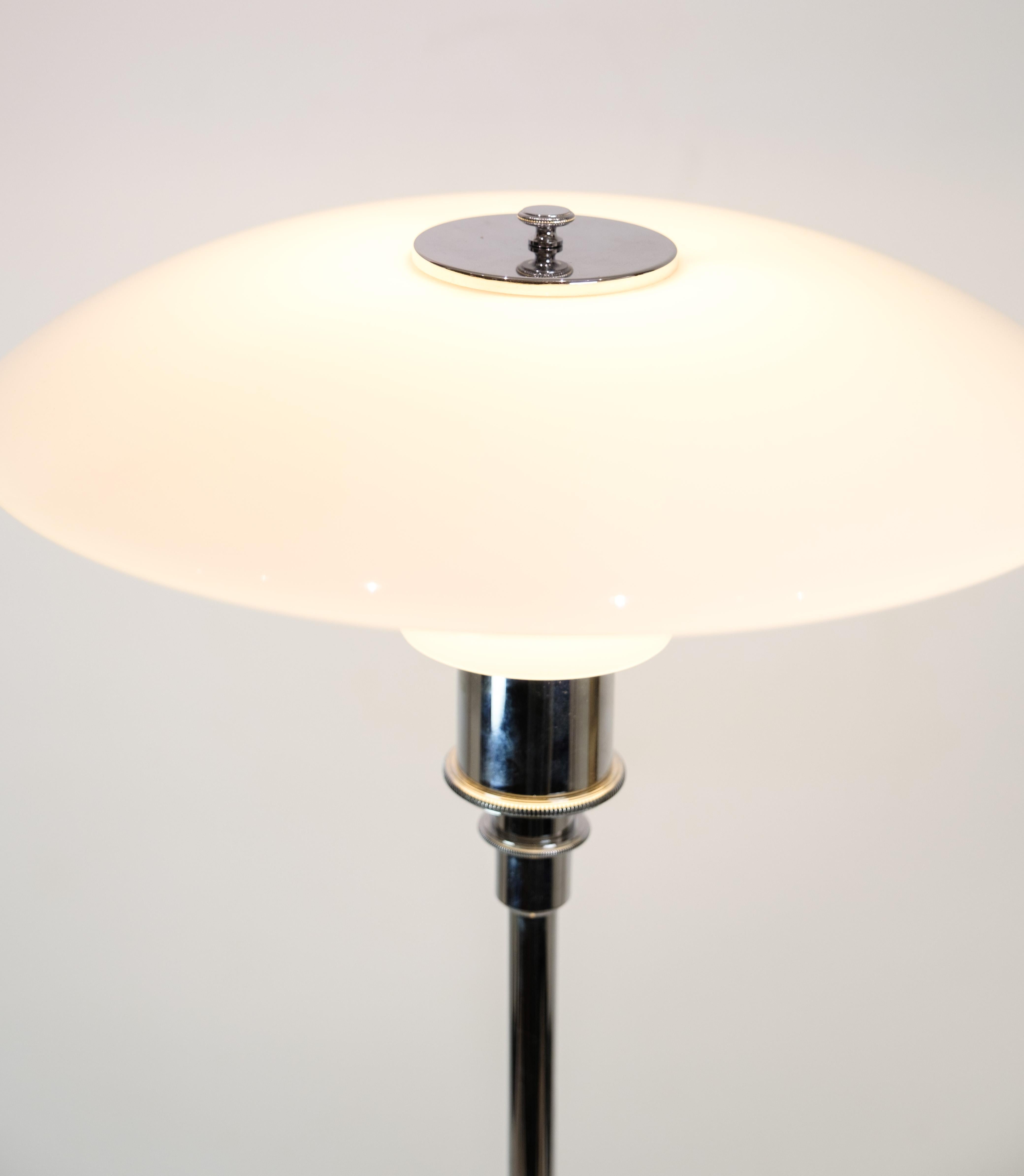 Late 20th Century Floor Lamp Model 3½-2½ In Chrome By Poul Henningsen For Louis Poulsen From 1980s For Sale