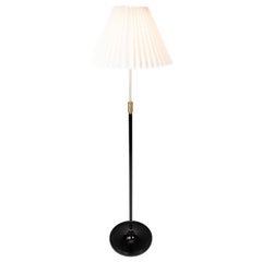 Floor Lamp, Model 339, in Black Metal and Brass Designed by Le Klint, 1960s