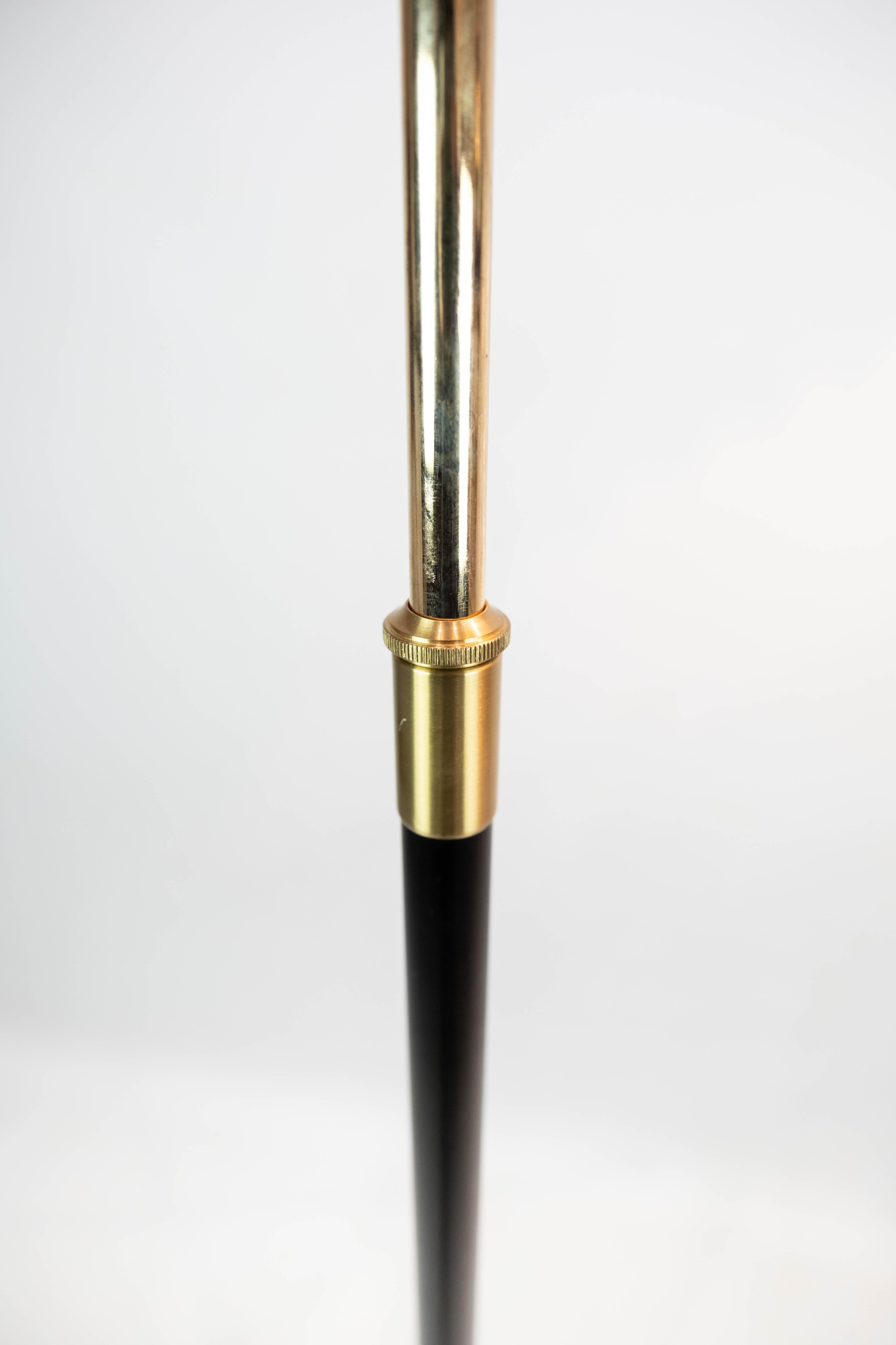 Floor Lamp, Model 349, in Brass and Black Metal, by Le Klint 1