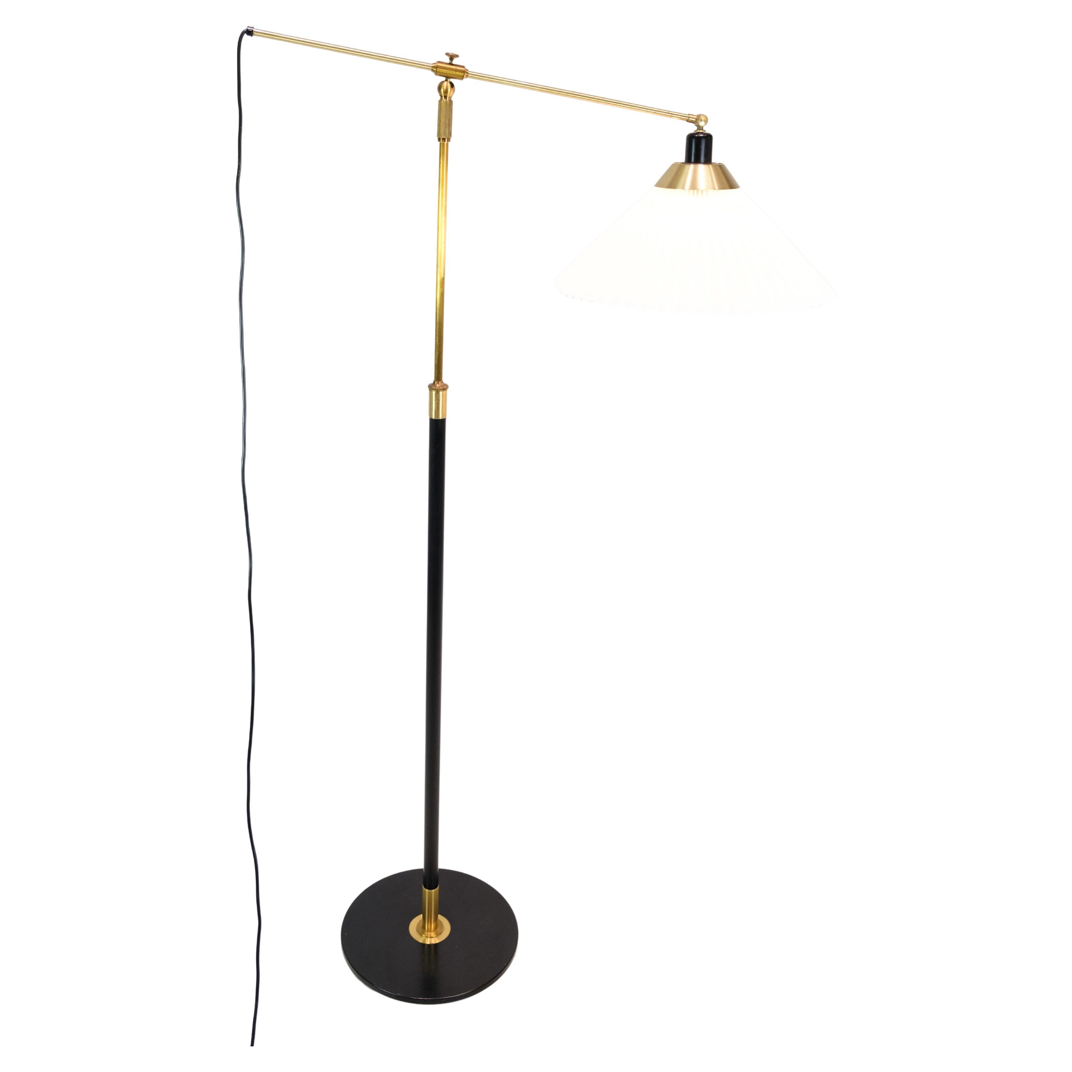 Floor Lamp Model 349 in Brass by Le Klint from 1970 For Sale