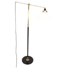 Vintage Floor Lamp Model 349 in Brass by Le Klint from 1970