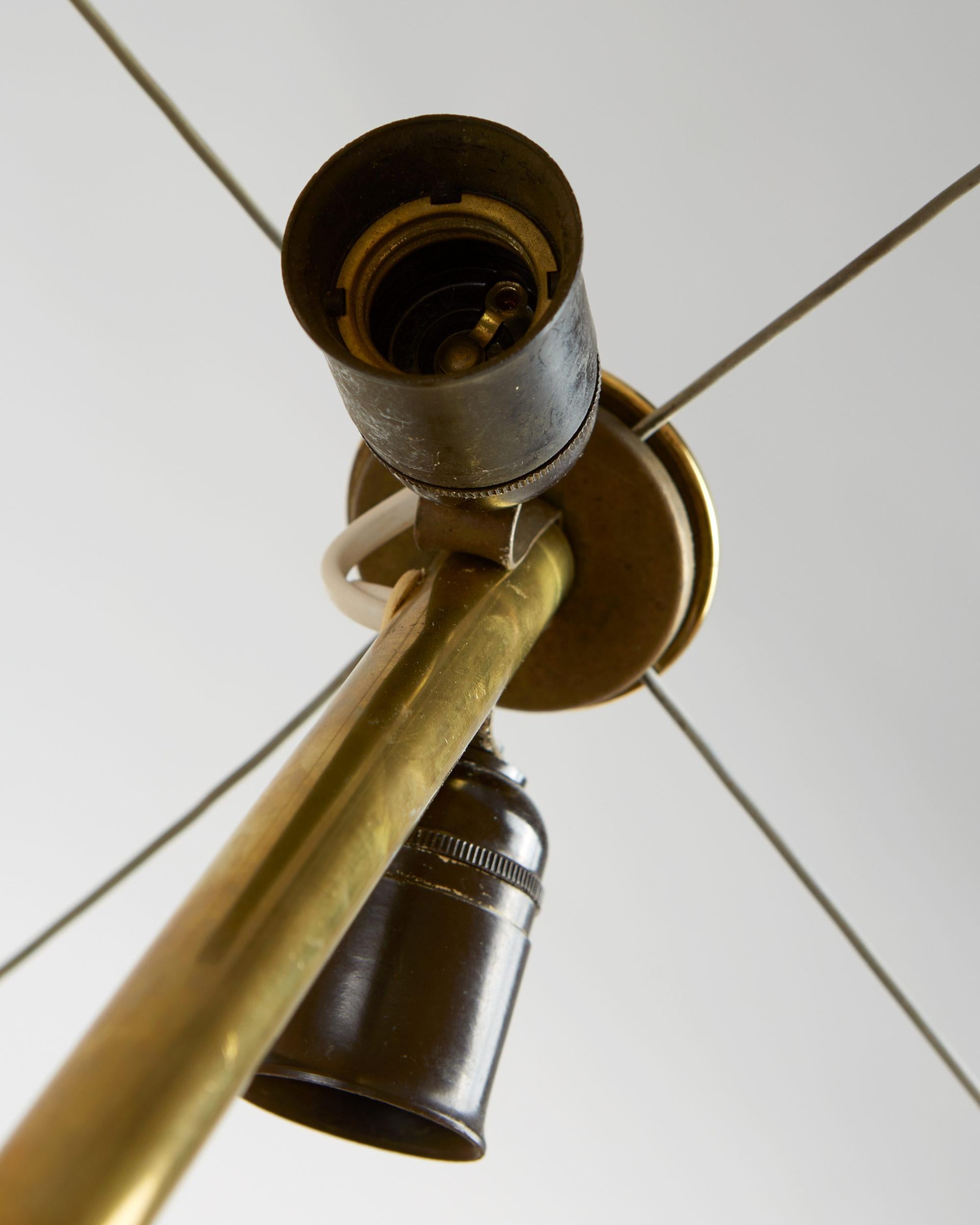 Finnish Floor Lamp Model 5763 Designed by Paavo Tynell for Taito Oy, Finland, 1940s