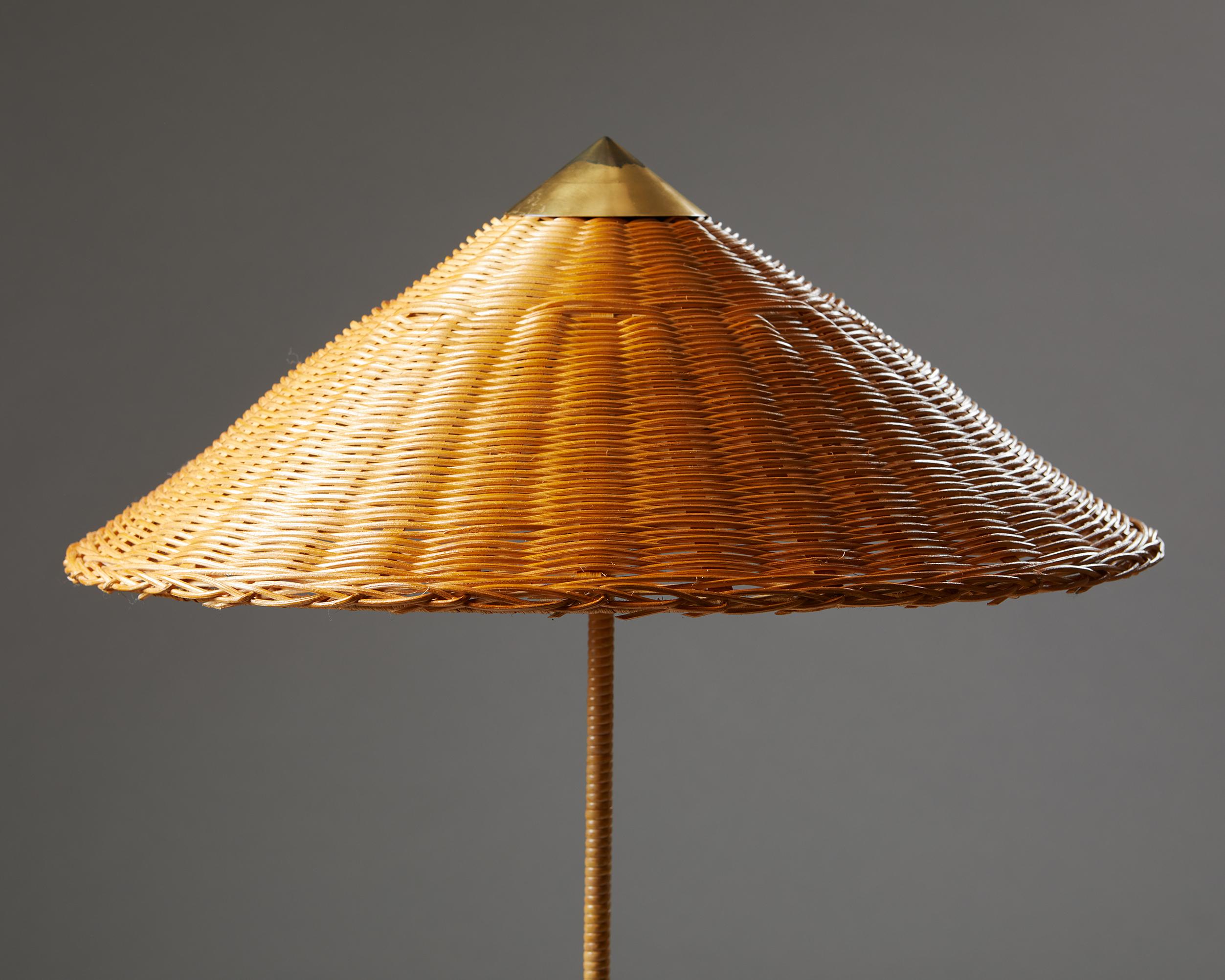 Mid-Century Modern Floor Lamp Model 9602 Designed by Paavo Tynell for Taito Oy, Finland, 1950’s